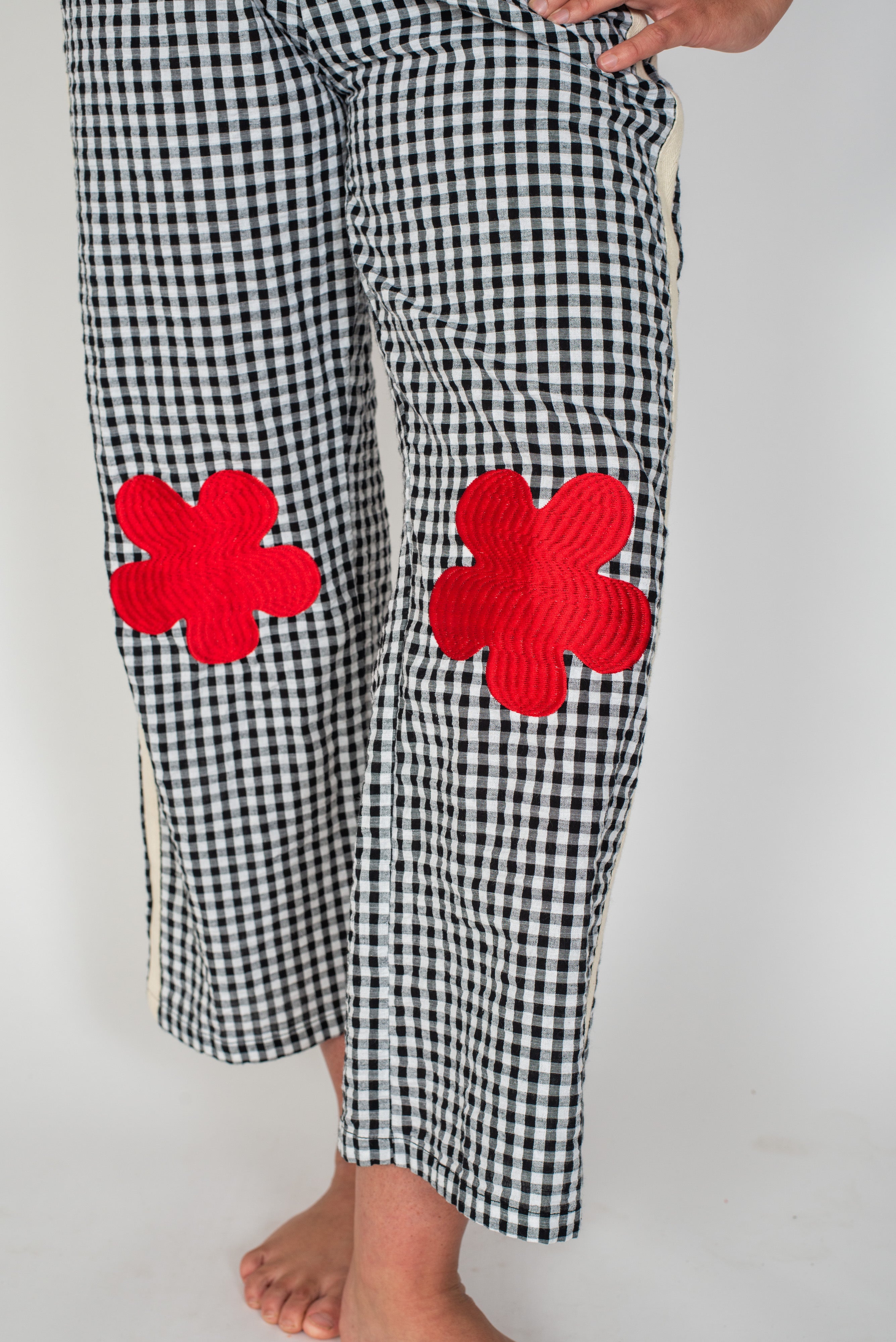 Flare Pant Black Gingham - Atmosea