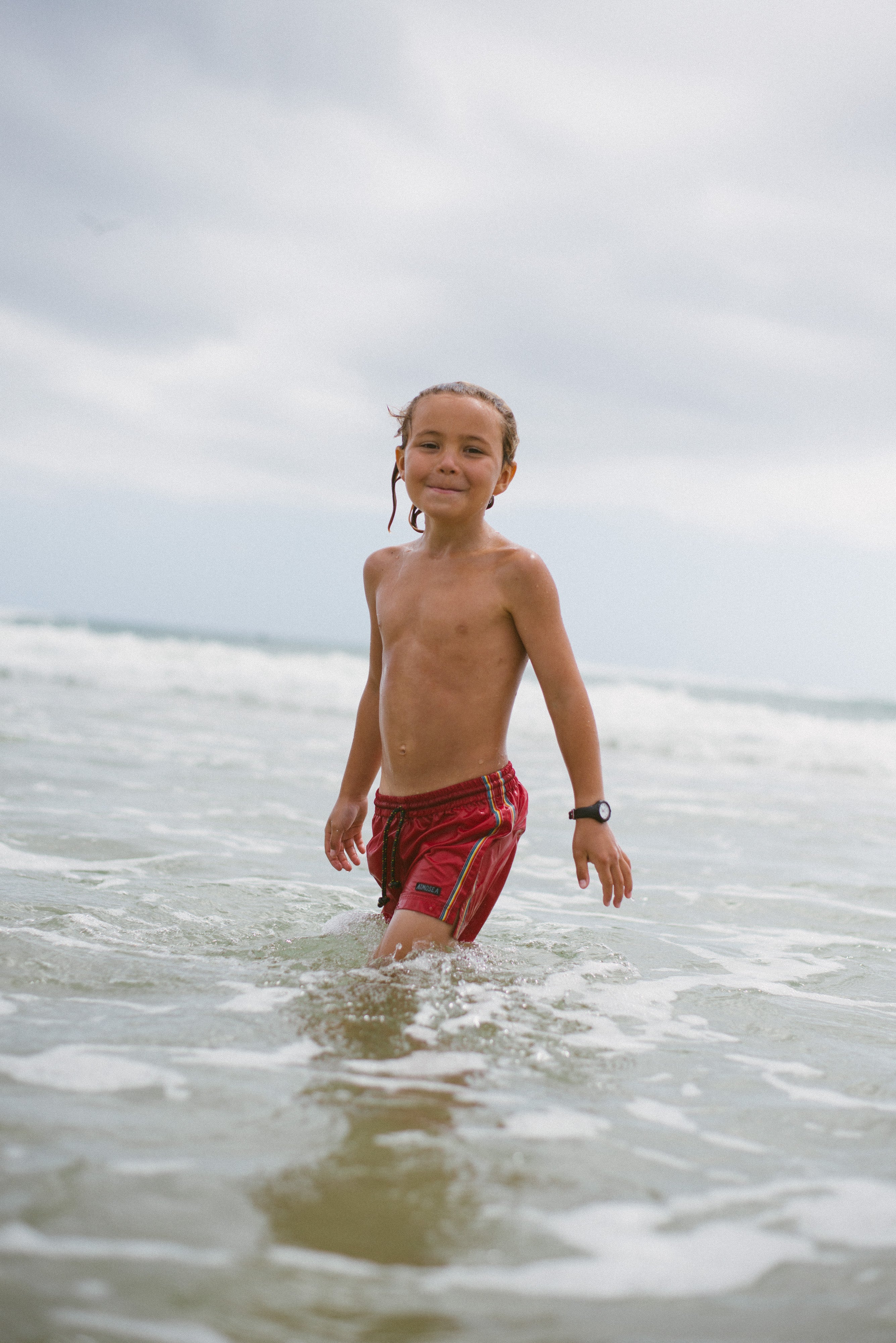 Kids Boardshorts Rainbow Red - Atmosea