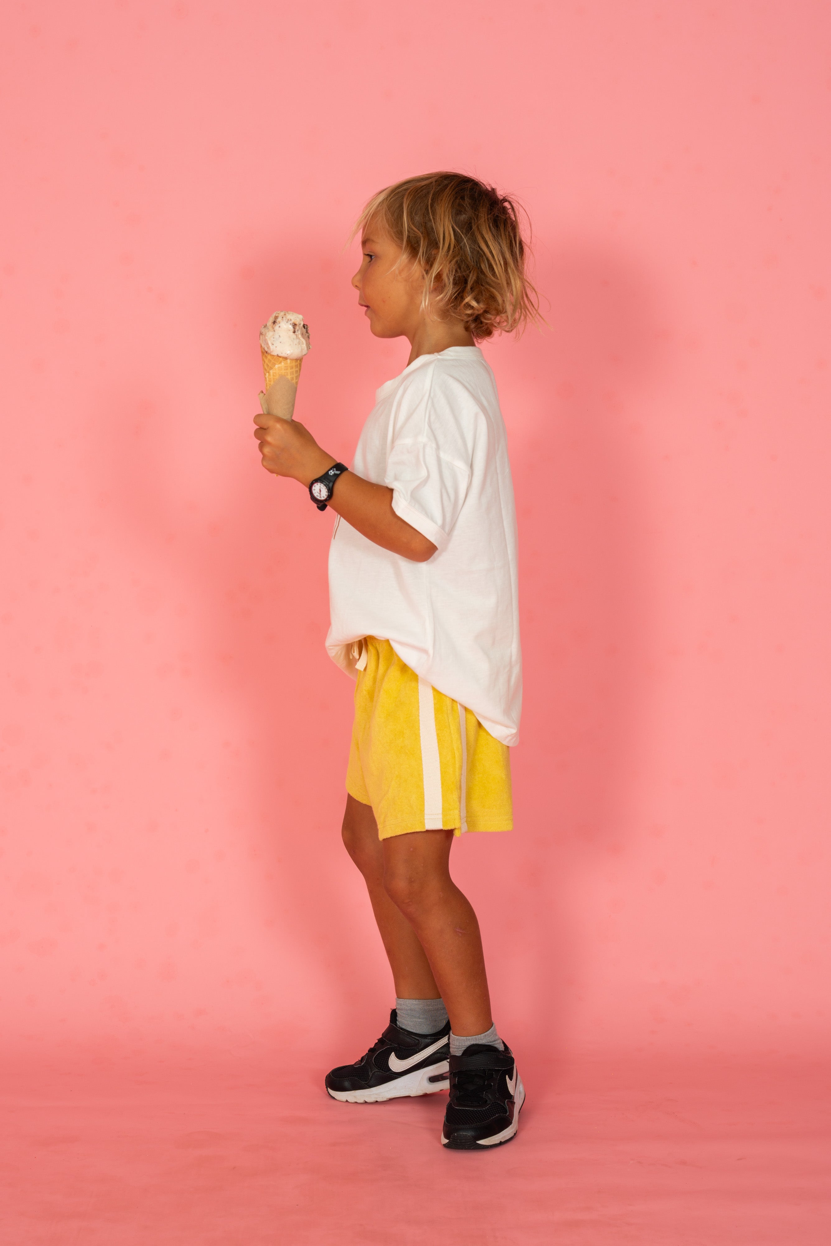 Mini Terry Towelling Shorts in Butter Yellow - Atmosea