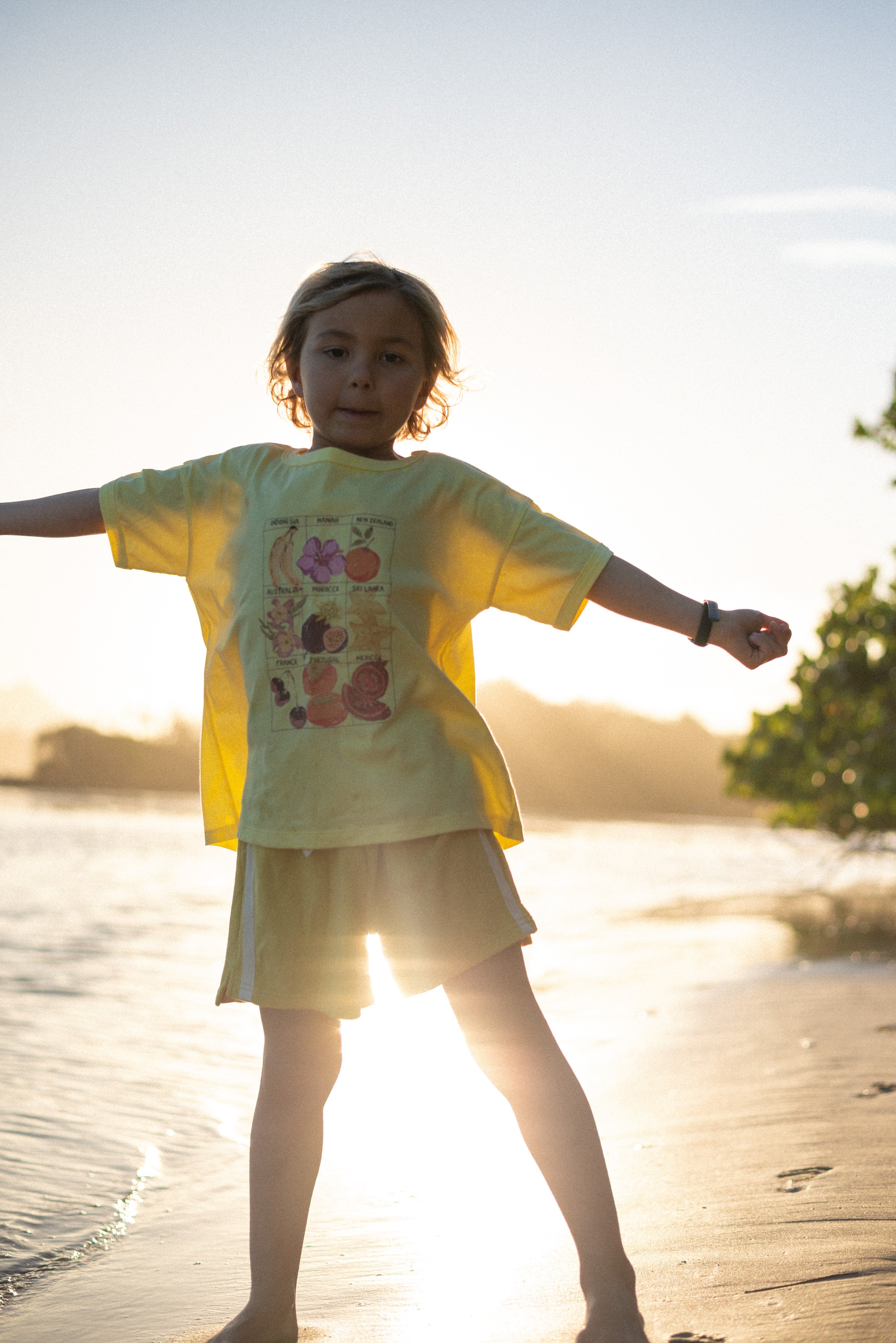 Mini Terry Towelling Shorts in Butter Yellow - Atmosea