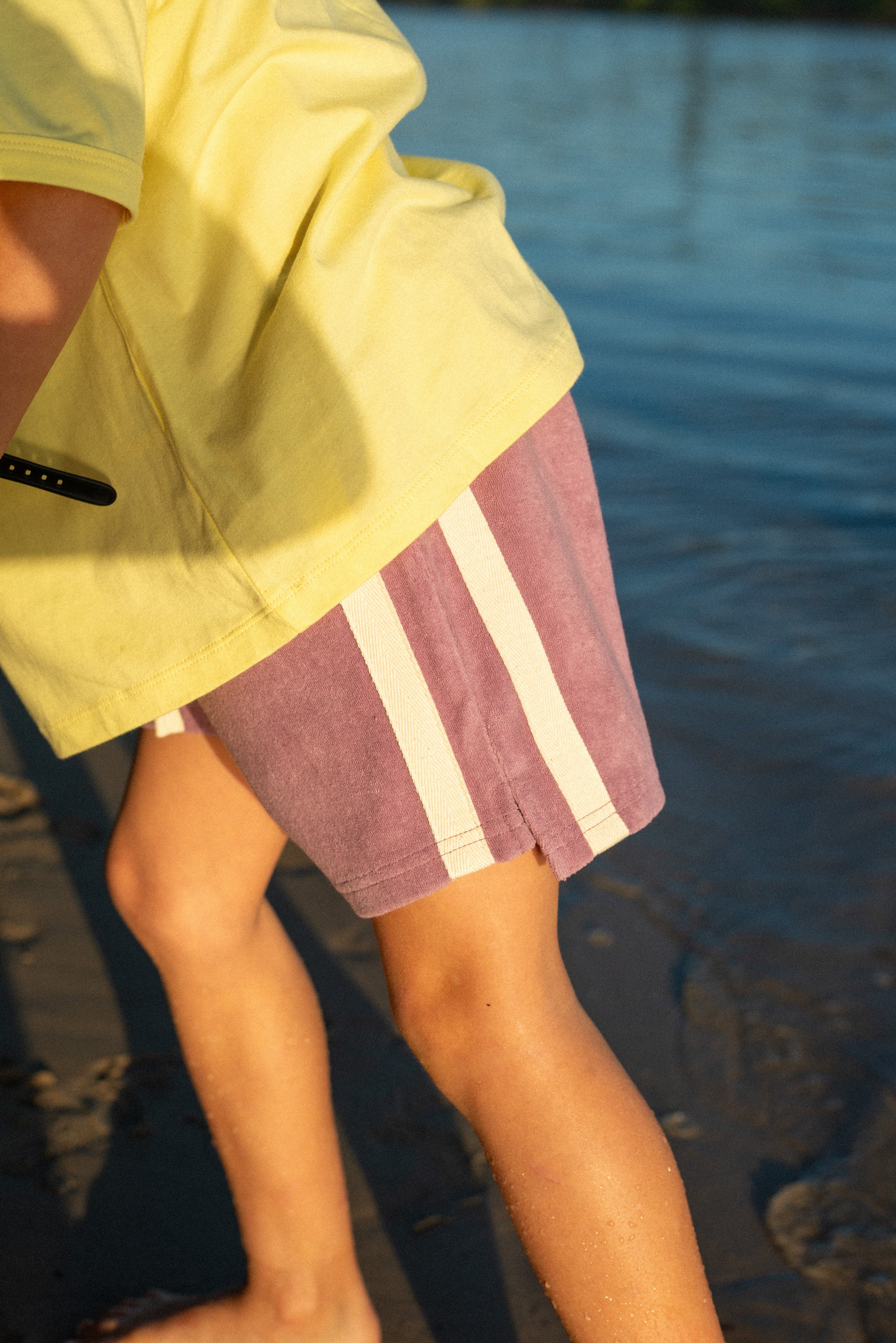 Mini Terry Towelling Shorts in Jacaranda - Atmosea