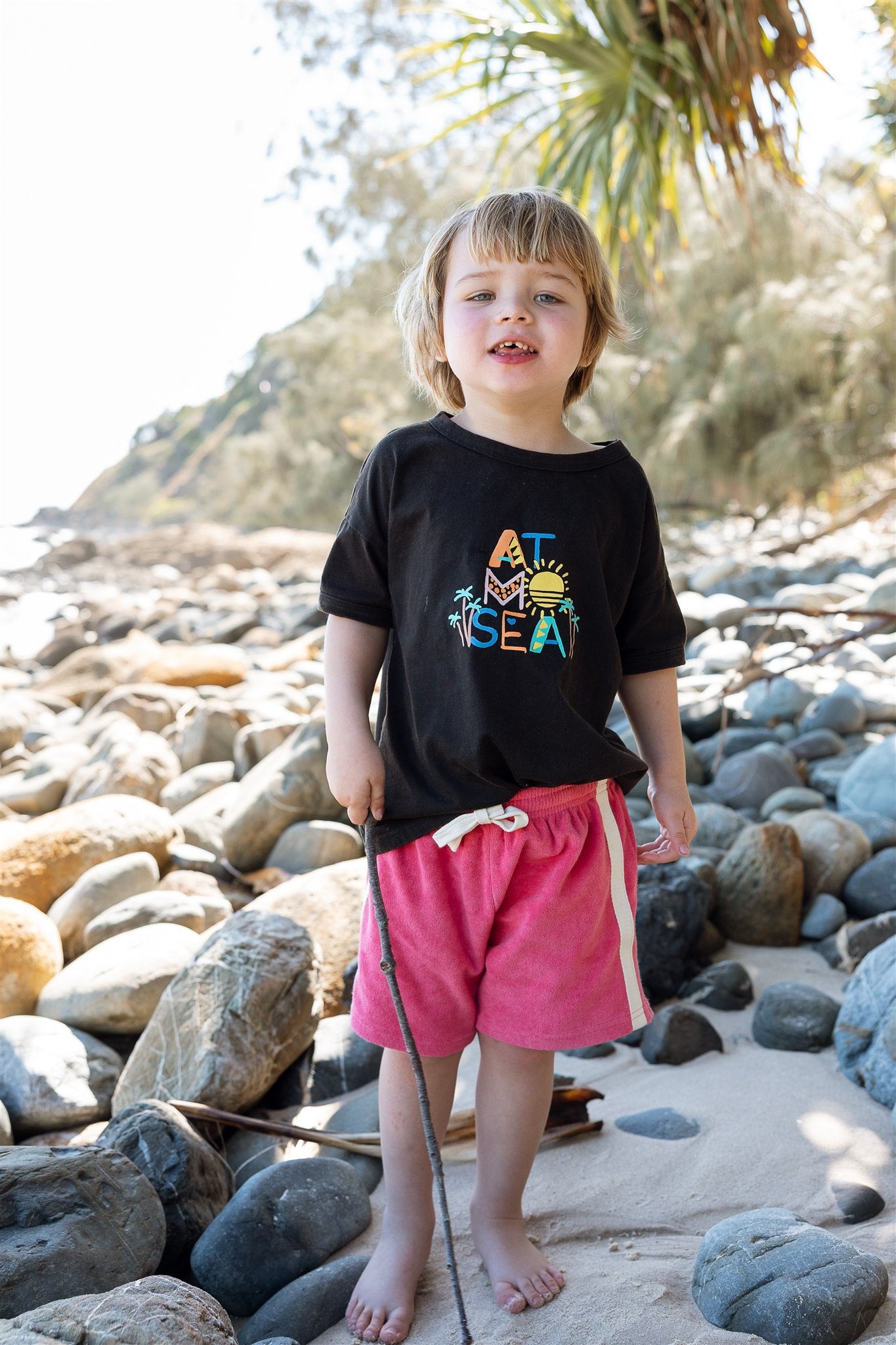 Mini Terry Towelling Shorts Strawberry - Atmosea