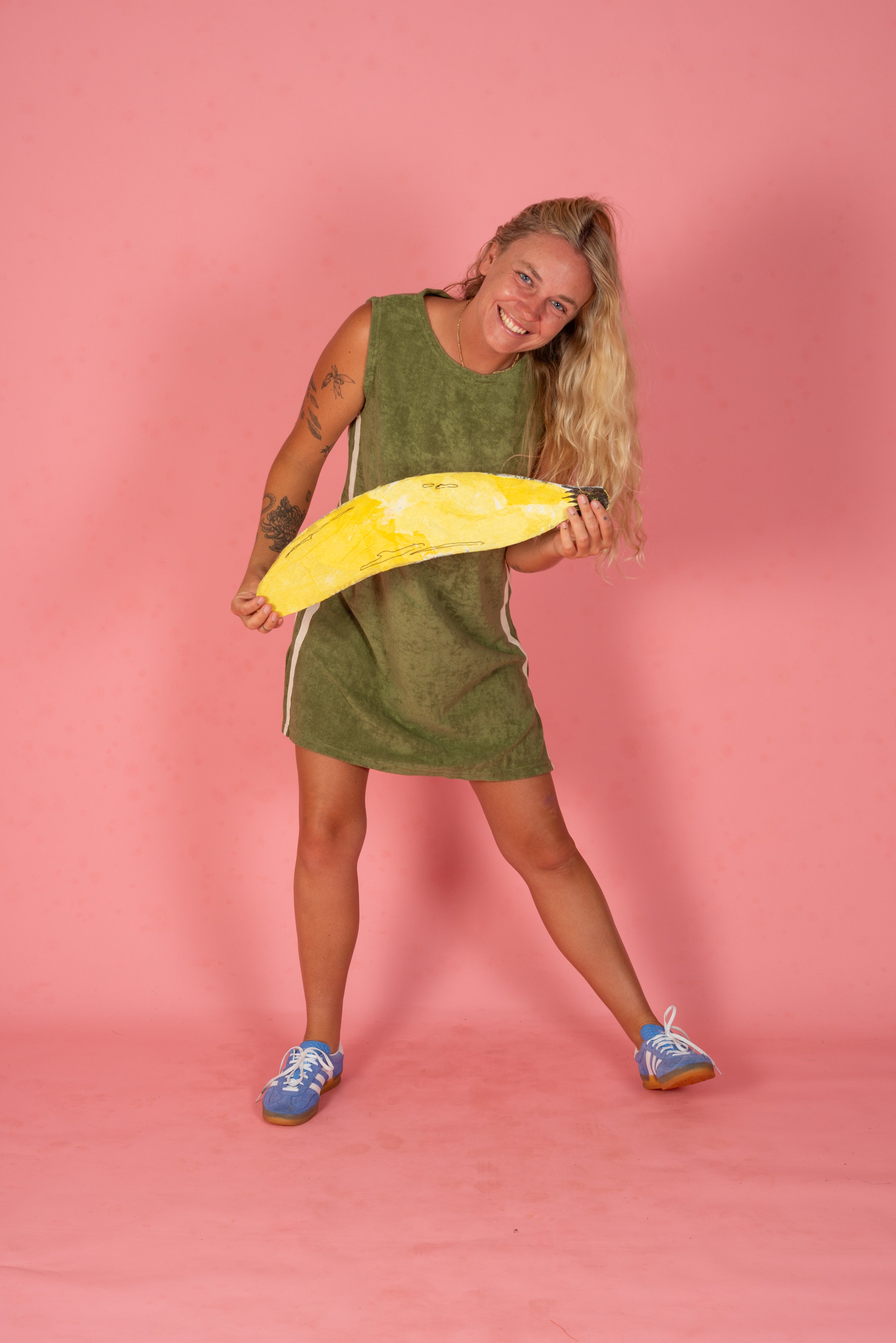 Sporty Terry Dress Olive - Atmosea