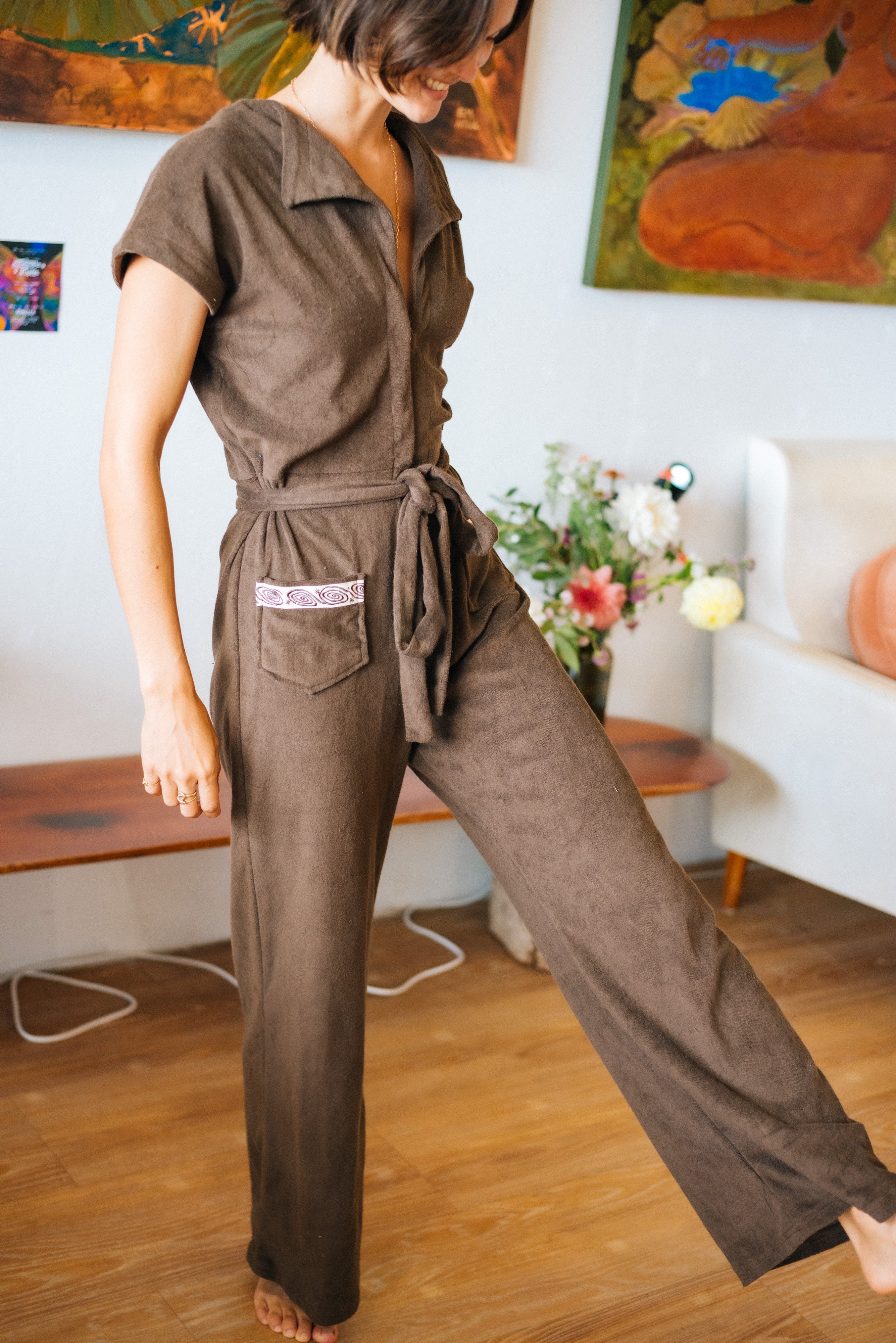 Terry Boiler Suit Brown - Atmosea