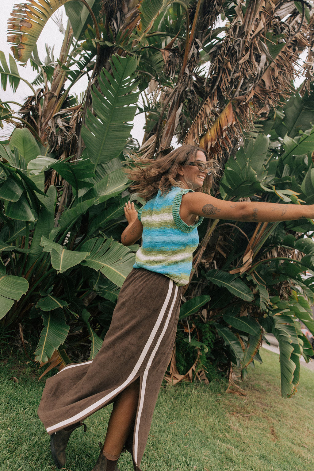 Terry Long Skirt Chocolate - Atmosea