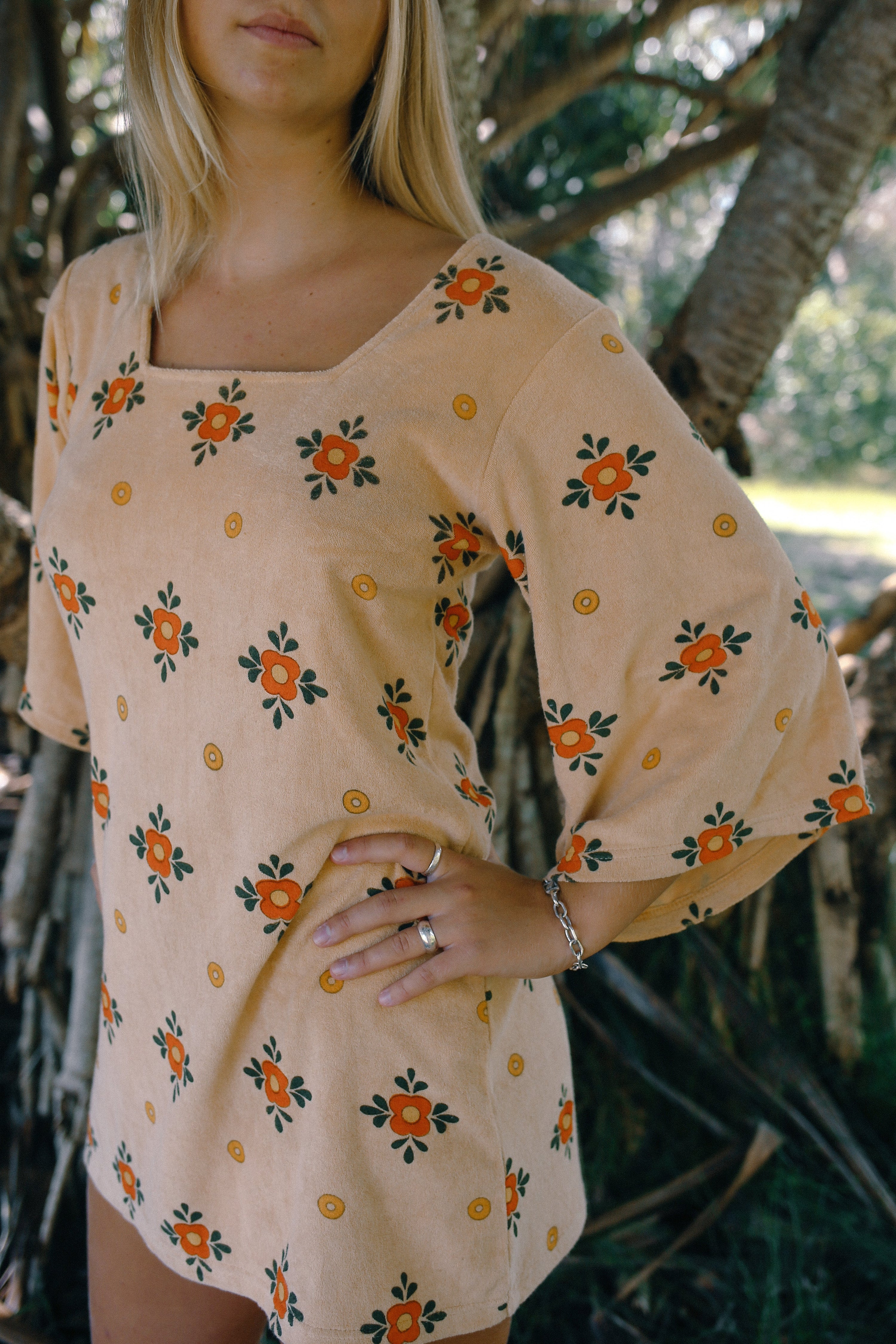 Terry Smock Dress Nasturtium - Atmosea