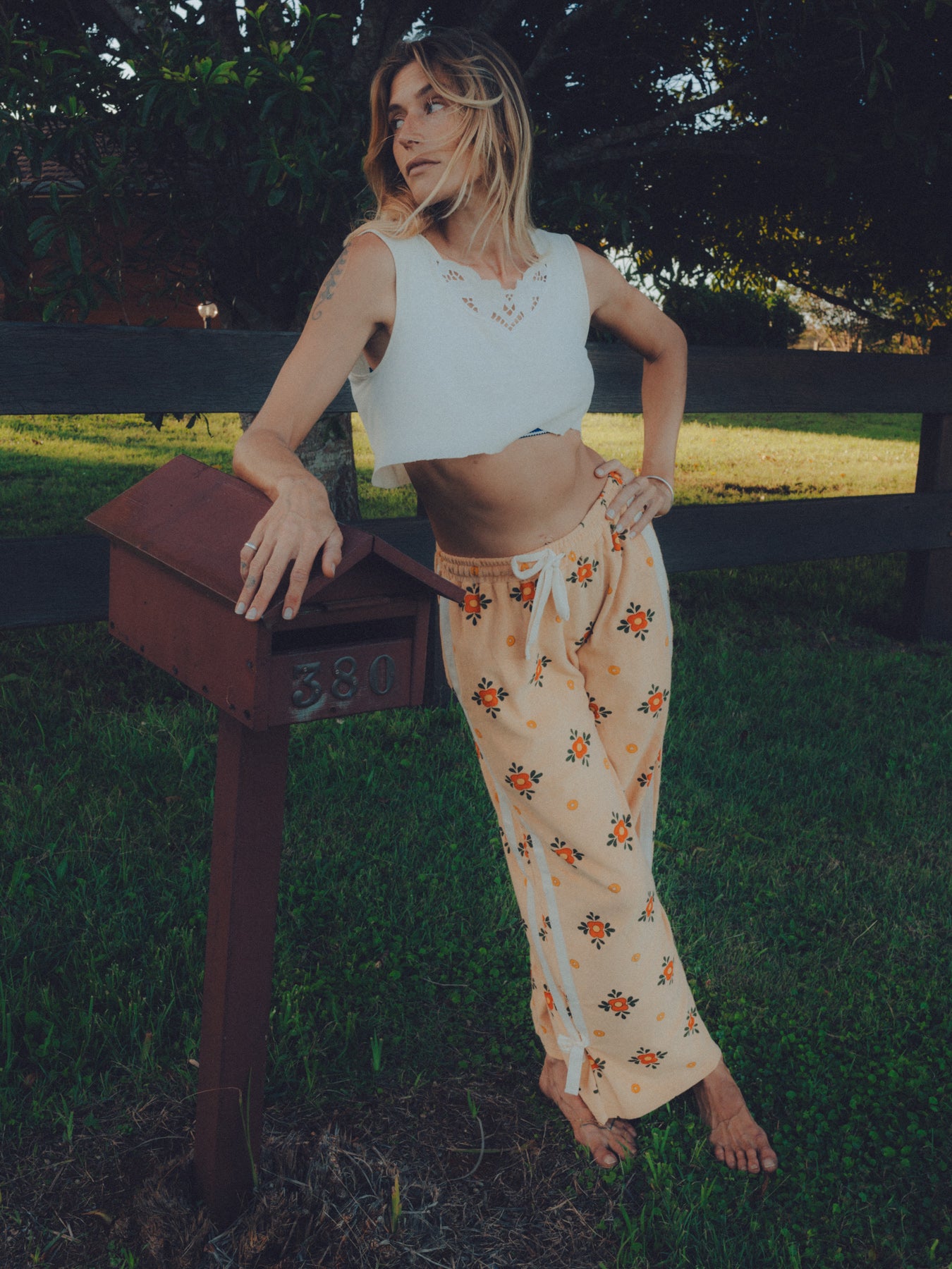 Terry Tie Pants Nasturtium - Atmosea