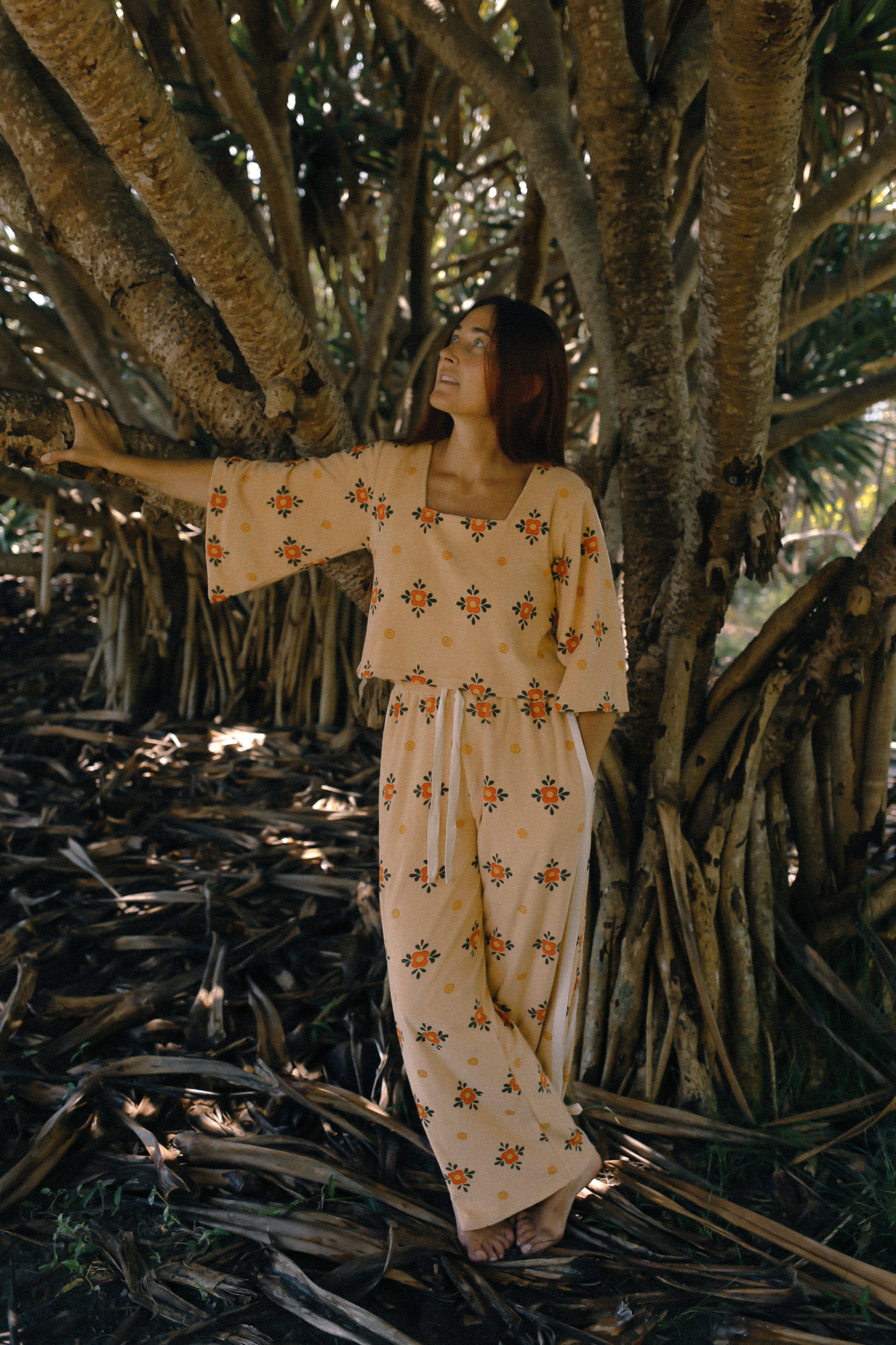 Terry Tie Pants Nasturtium - Atmosea