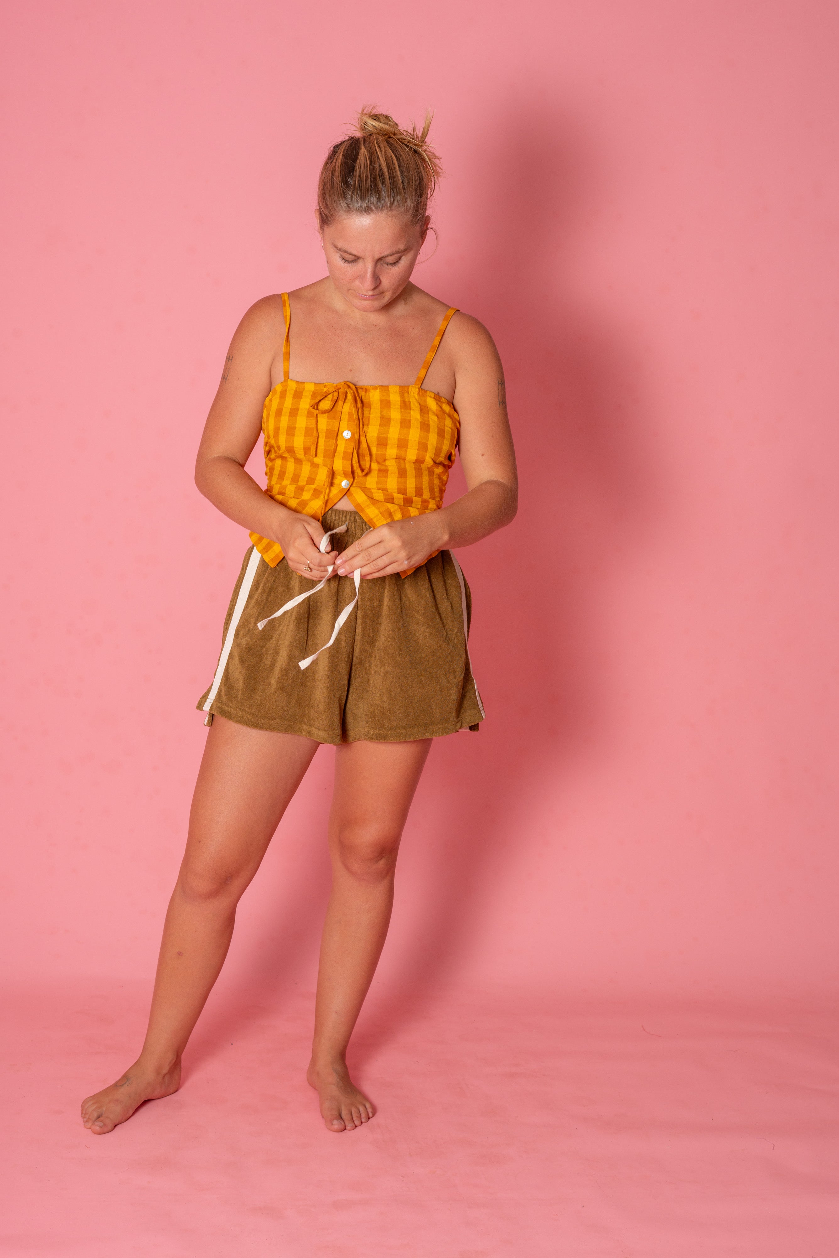 Terry Towelling Shorts Army Green - Atmosea