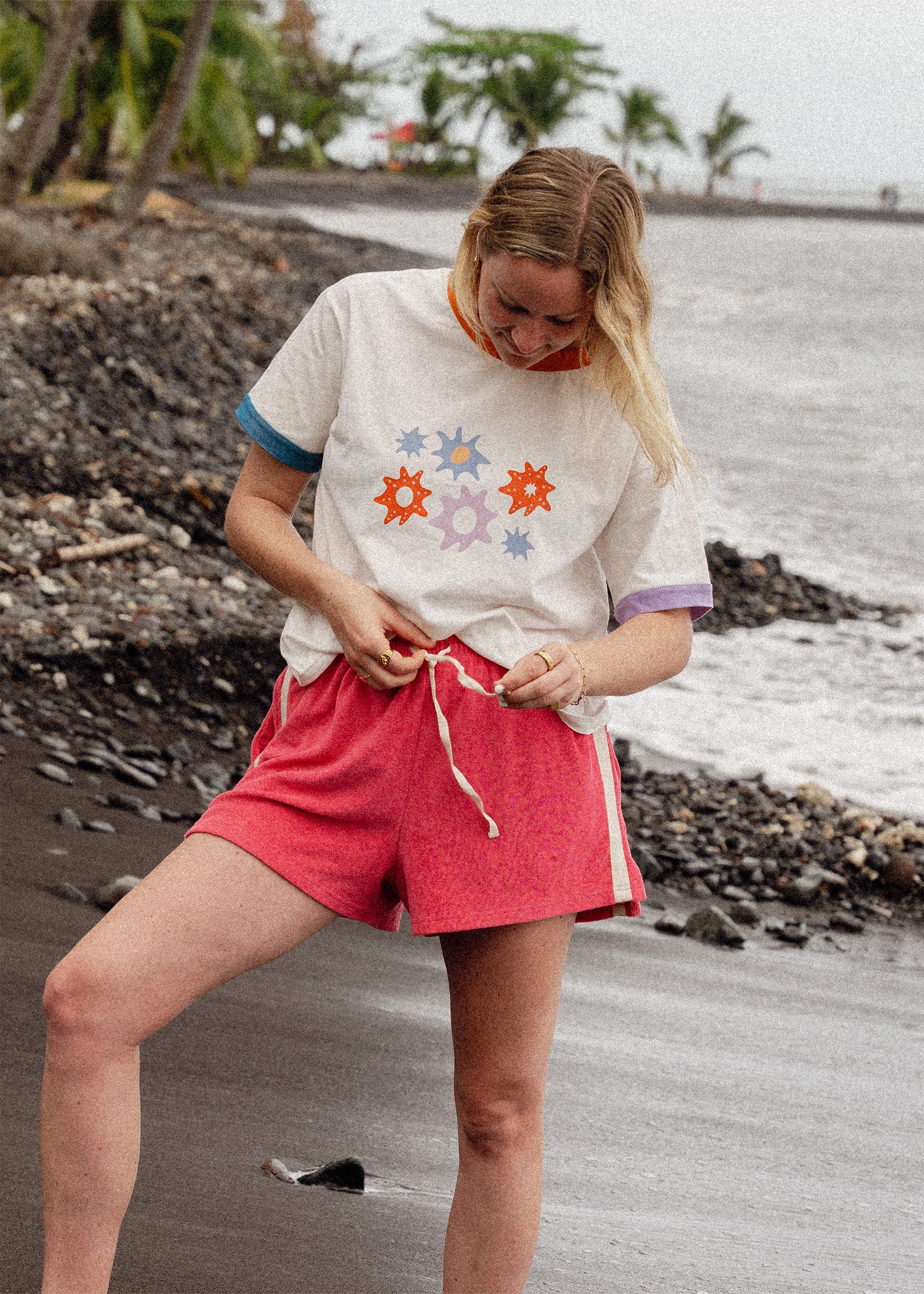 Terry Towelling Shorts in Strawberry - Atmosea
