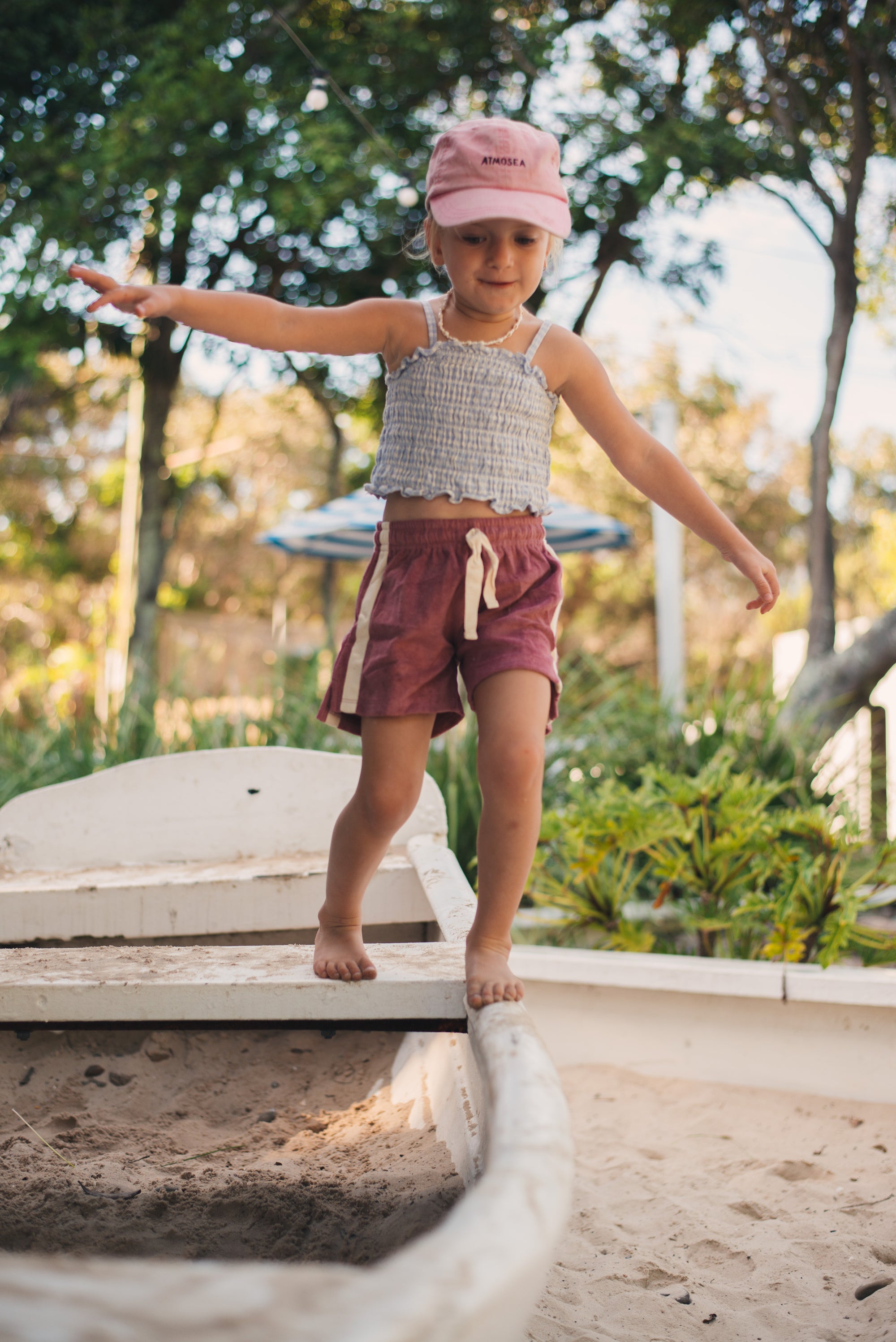 Mini Terry Towelling Shorts in Mulberry