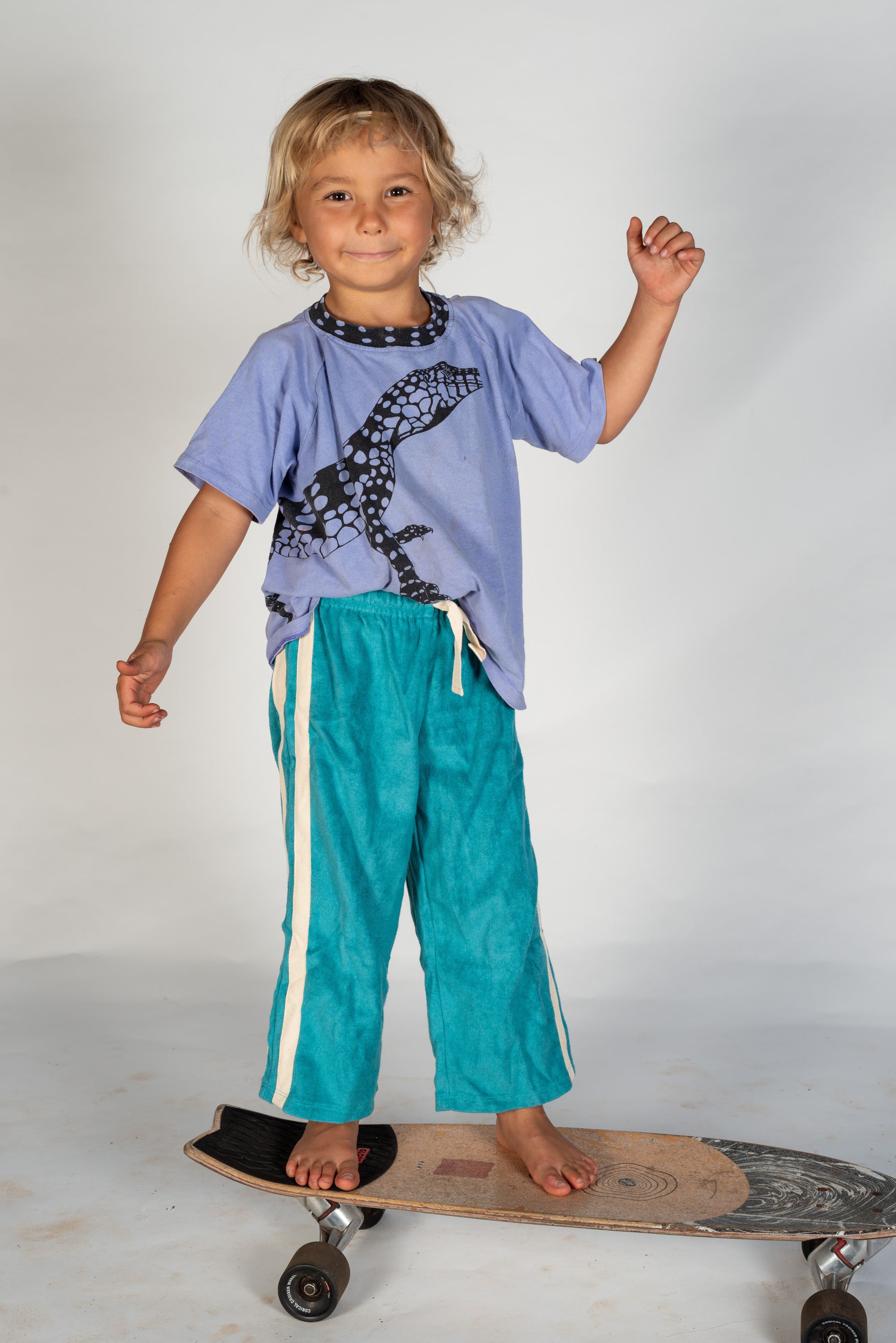 Mini Terry Pant in Blue Crush