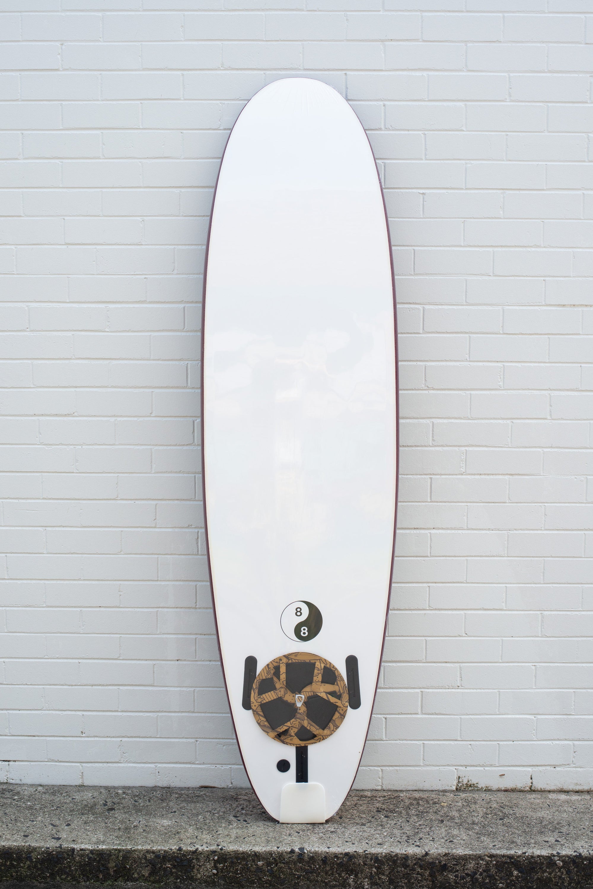 88 Surfboard | Soft Top Surfboard Maroon/White - 88 Surfboards