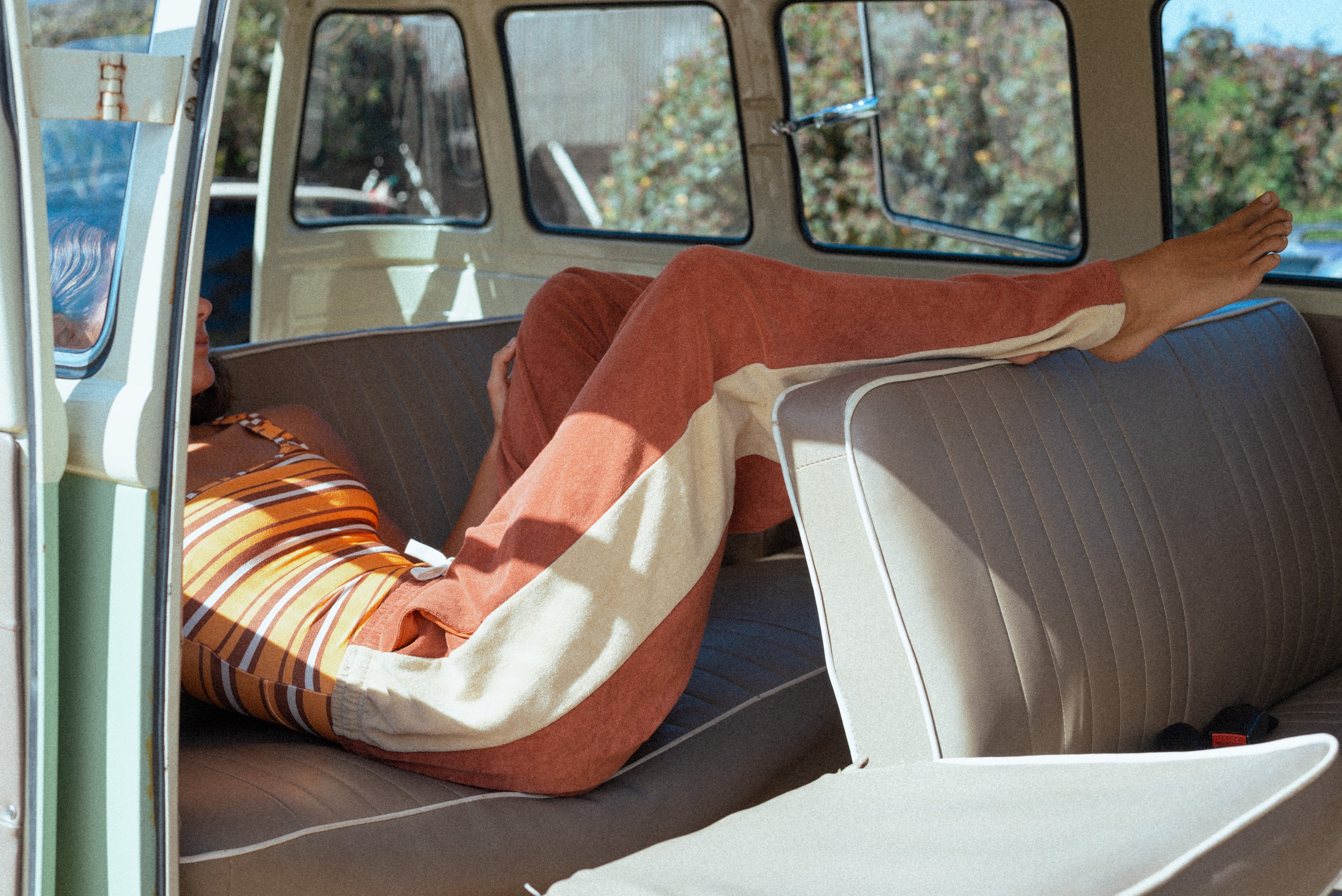 Après Surf Panel Pant in Rust & Cream - Atmosea
