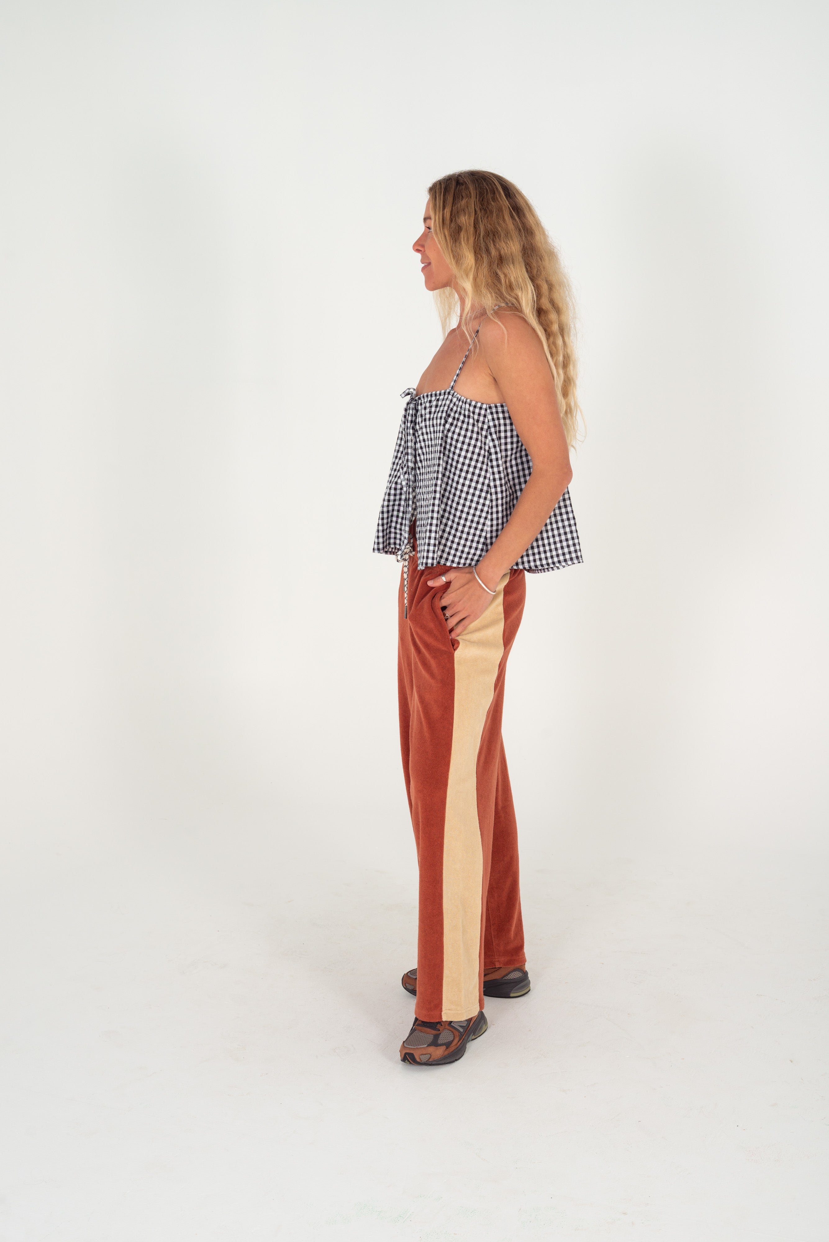 Après Surf Panel Pant in Rust & Cream - Atmosea