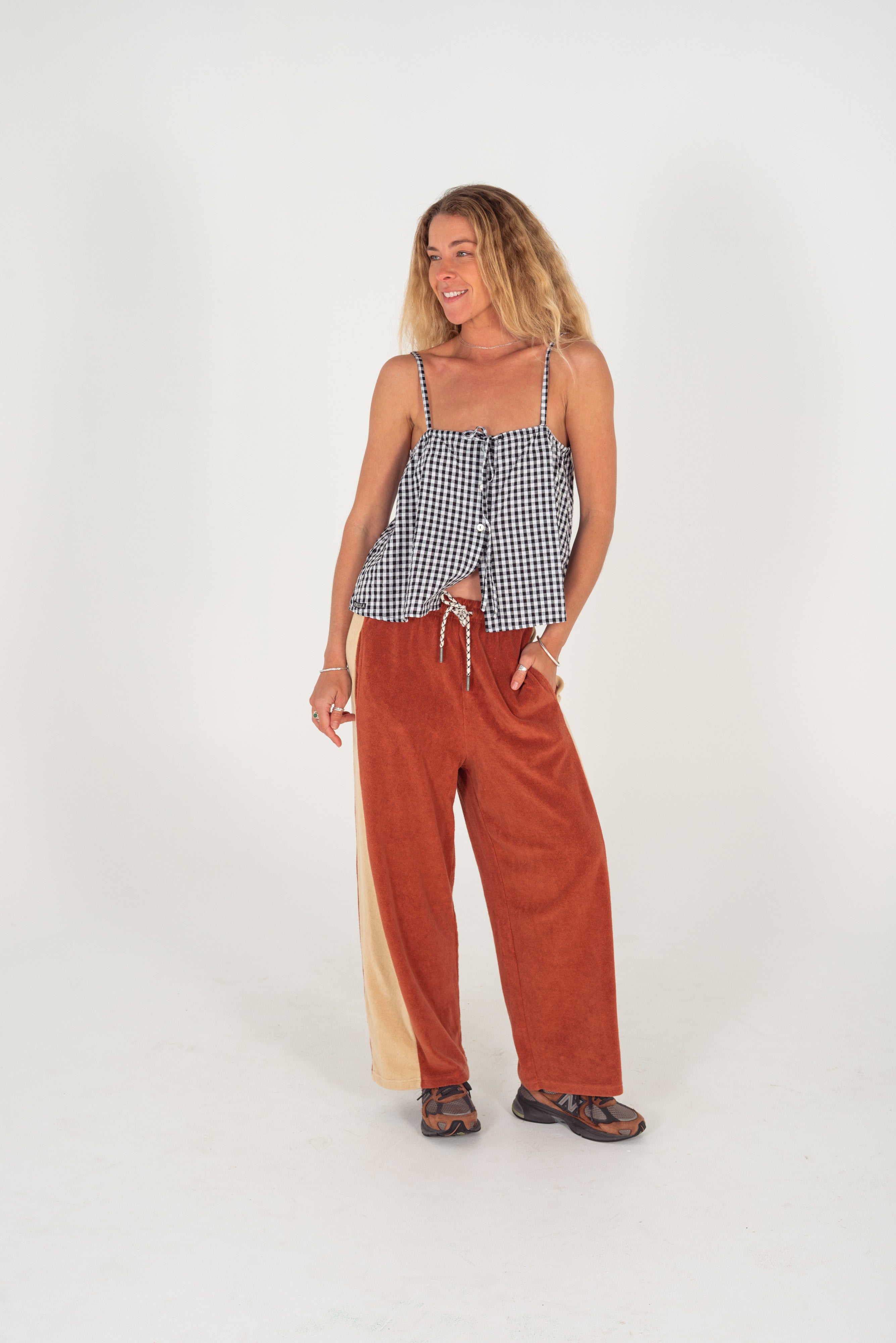 Après Surf Panel Pant in Rust & Cream - Atmosea