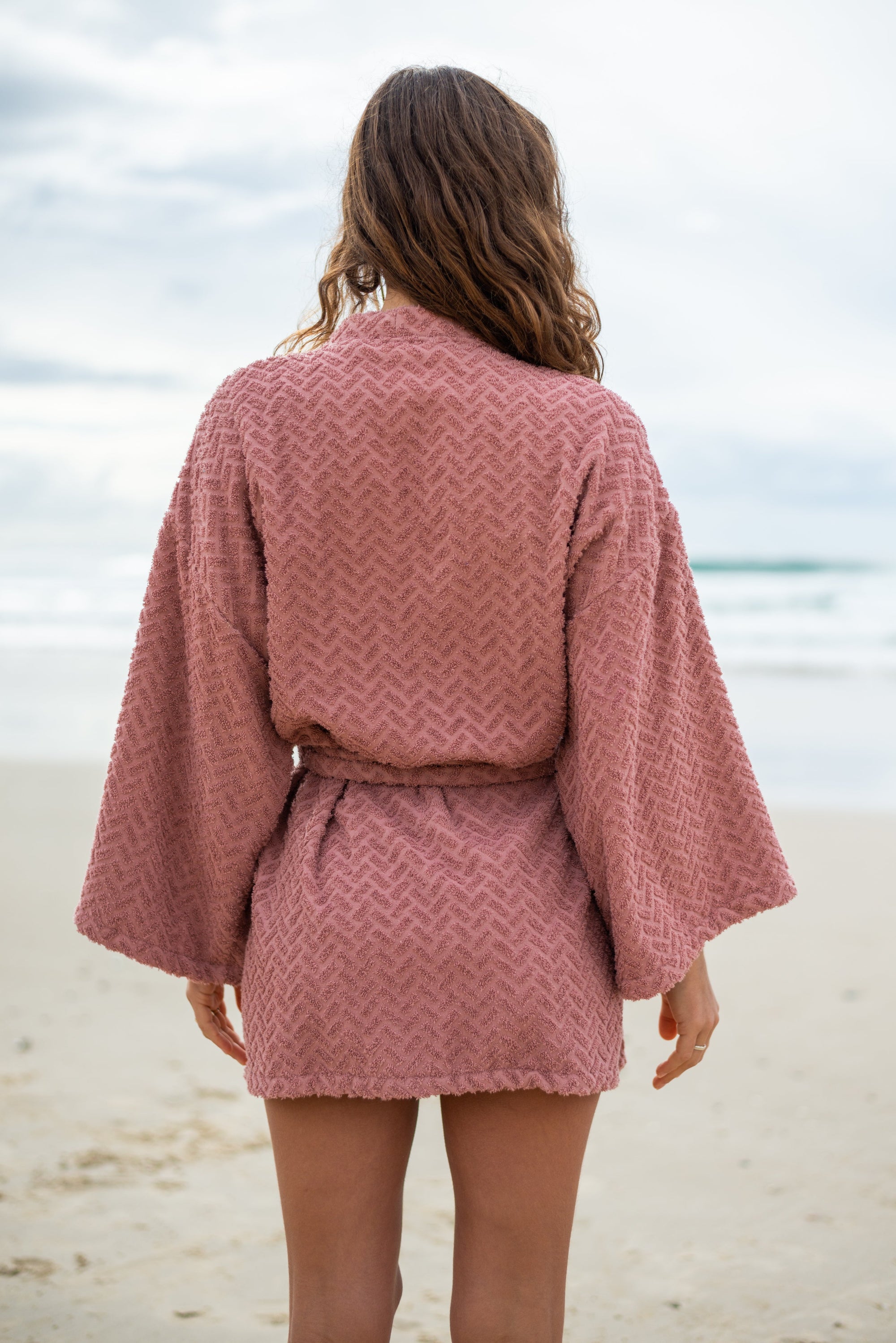 Après Surf Towel Kimono in Mulberry - Atmosea