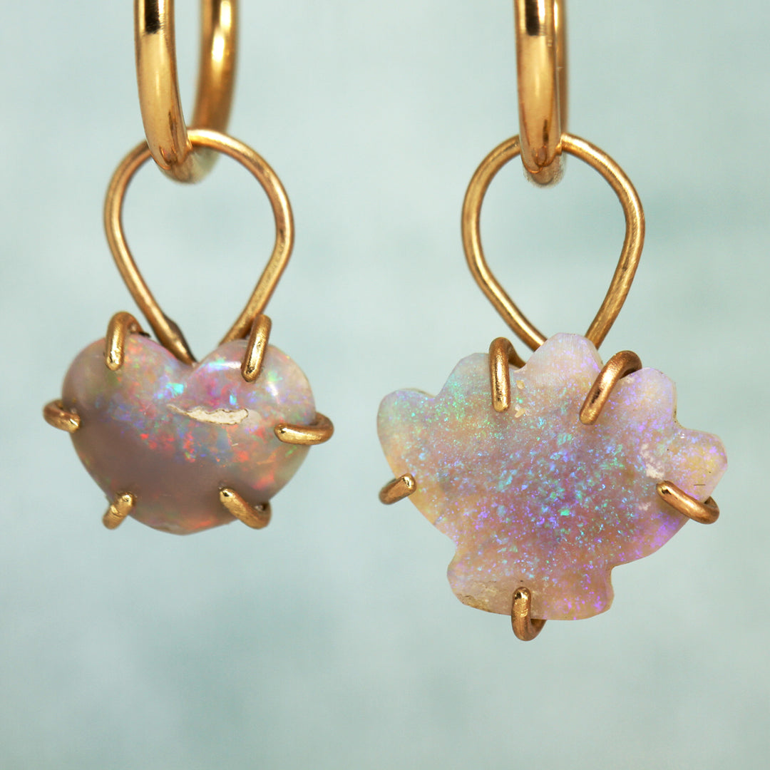 Atmosea LOVES SEA shell Emopal Charmed Earrings Solid 9ct Gold - Atmosea