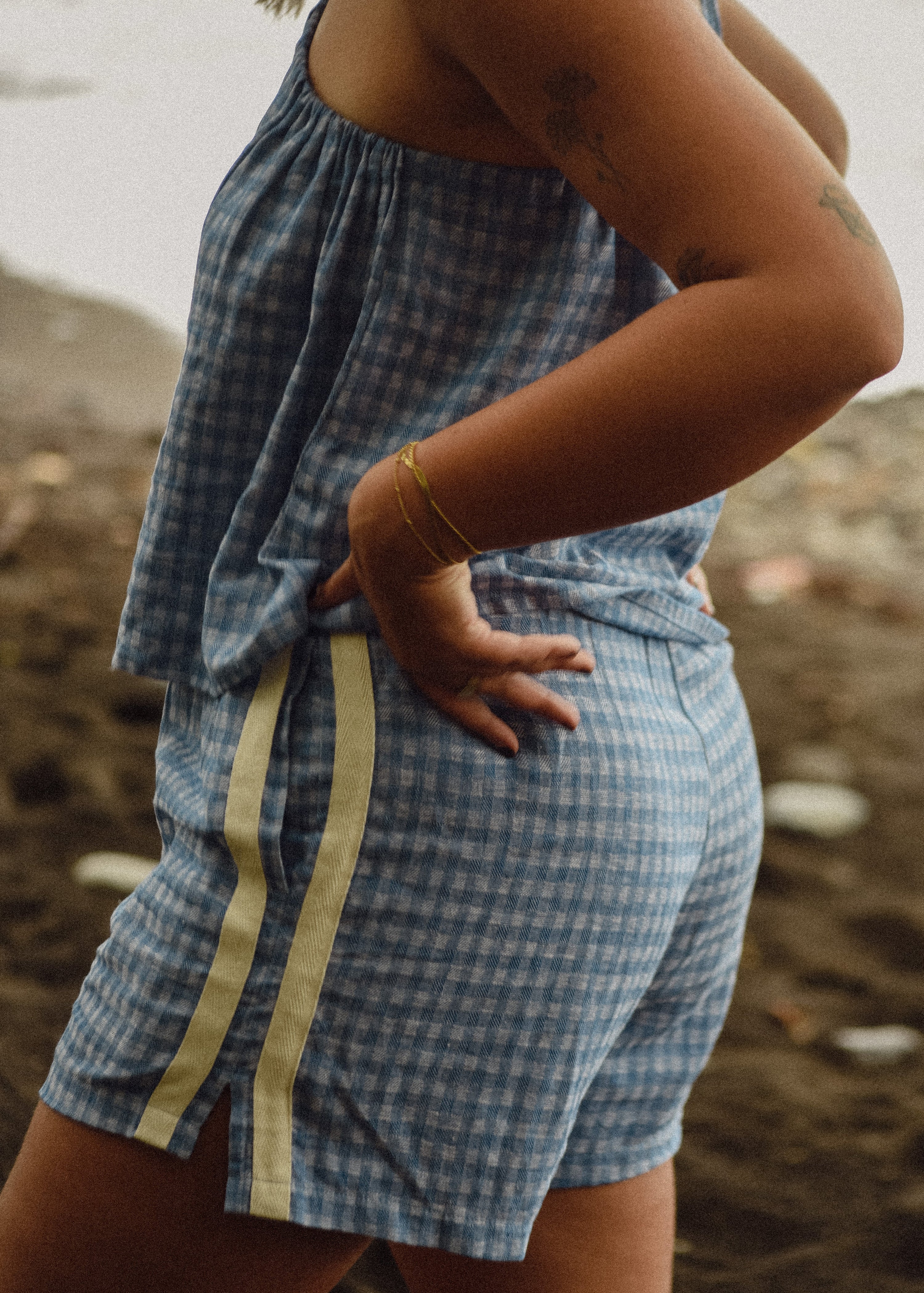 Atmosea Short in Blue Gingham - Atmosea