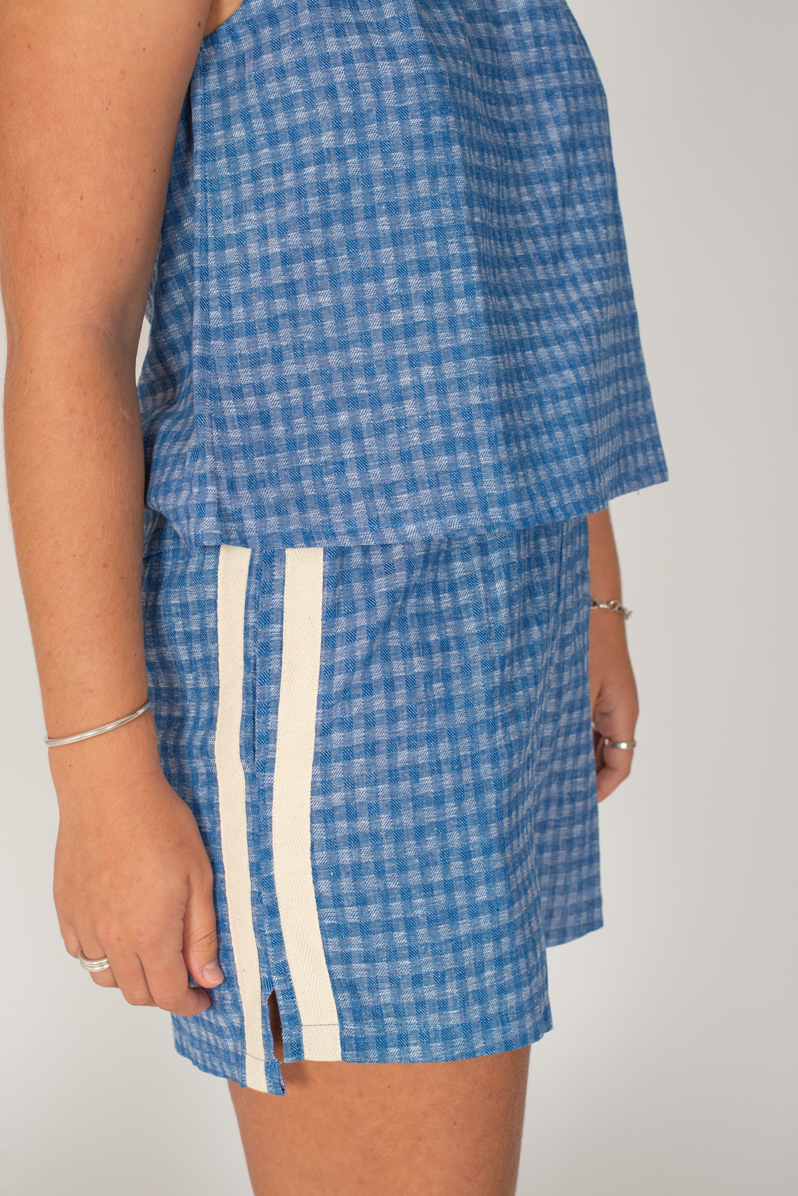Atmosea Short in Blue Gingham - Atmosea