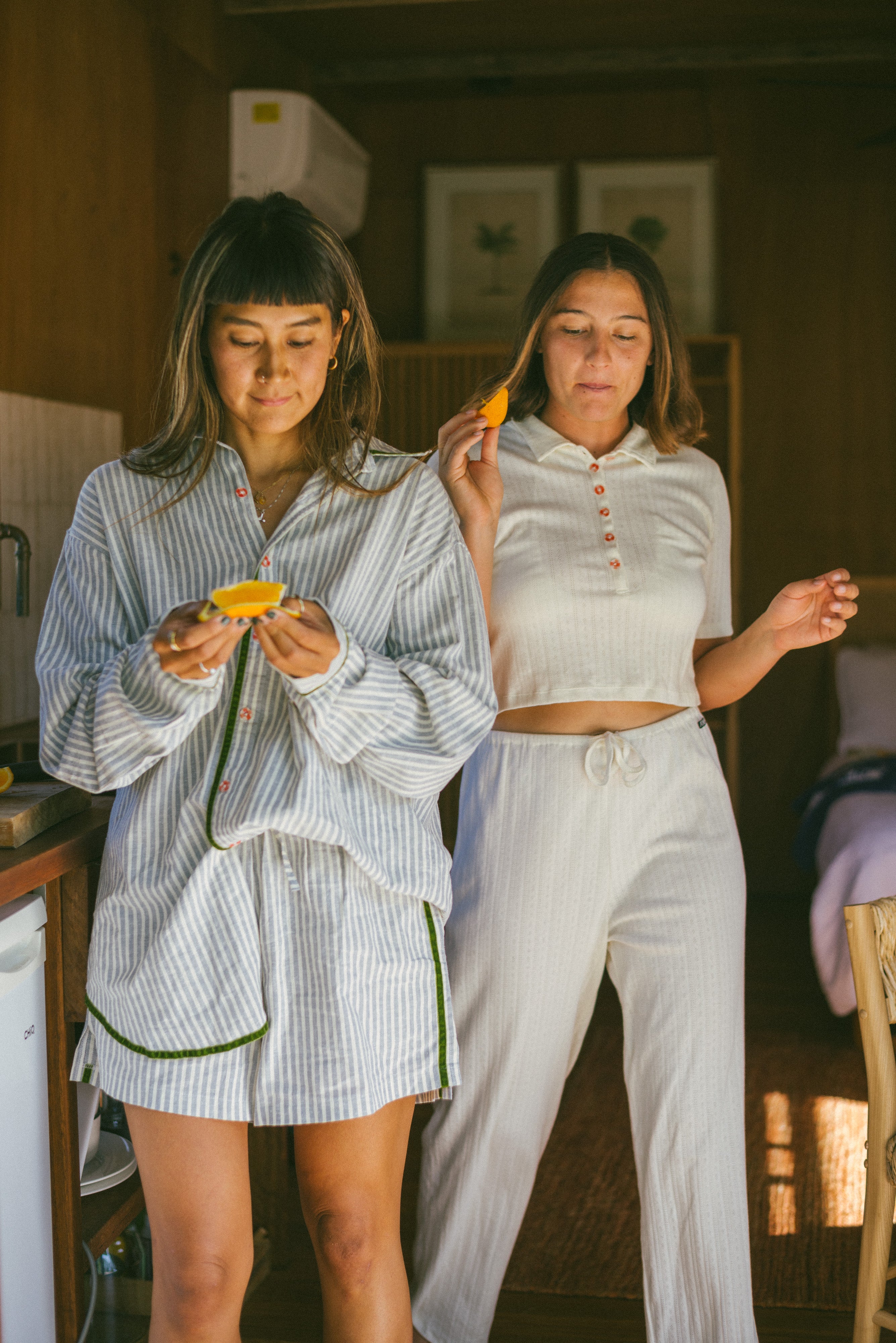 Atmosea Short in Green Stripe Velvet - Atmosea