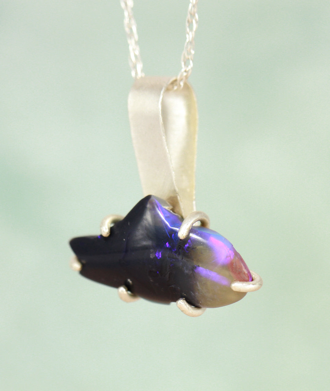 Atmosea The Great Black Shark opal pendant - Atmosea