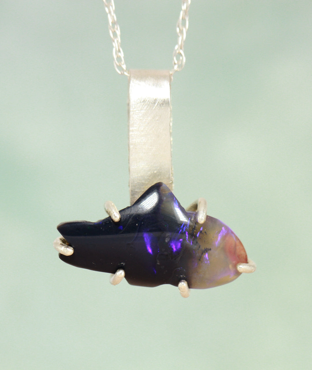 Atmosea The Great Black Shark opal pendant - Atmosea