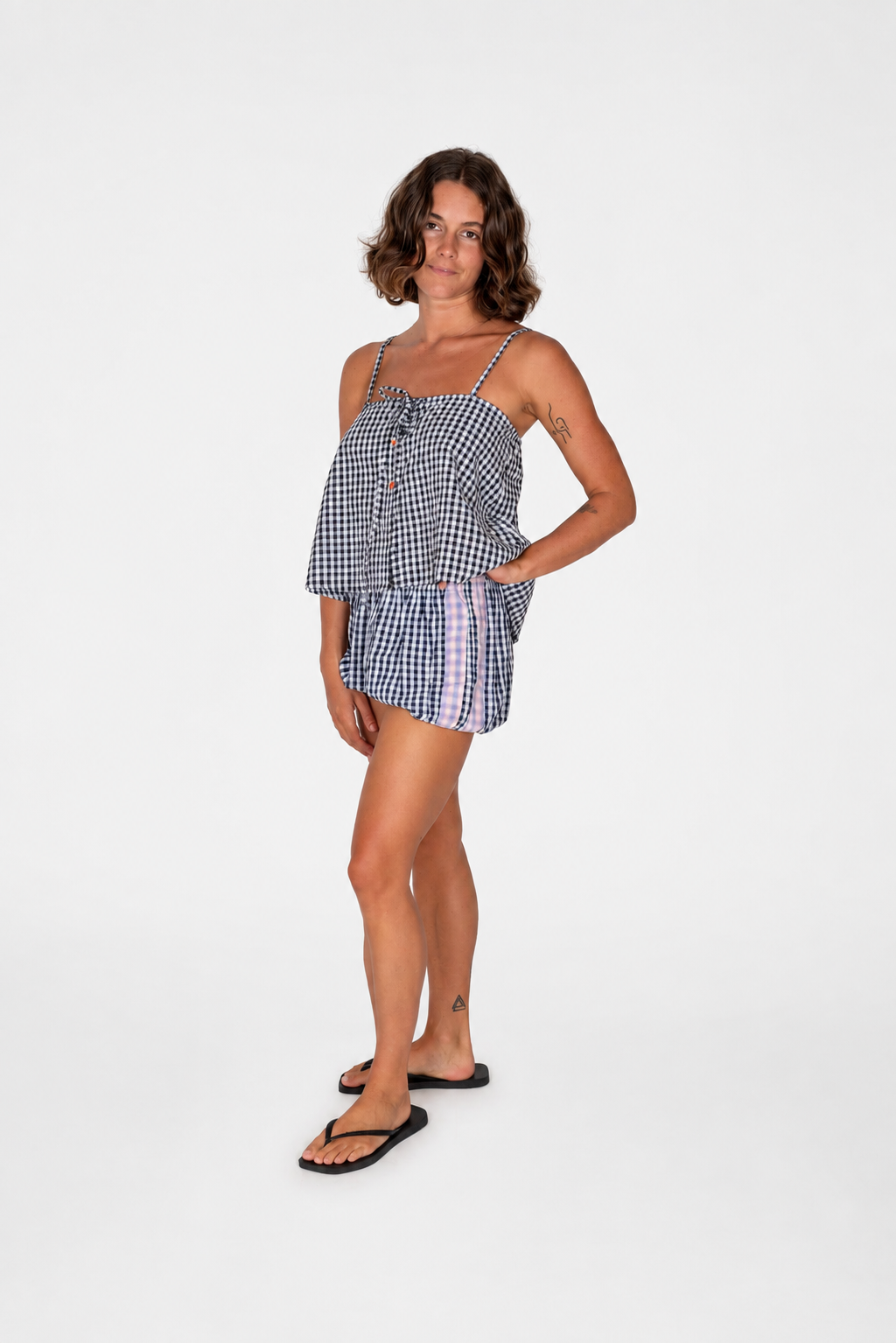 Aura Bloomers in Black Gingham - Atmosea
