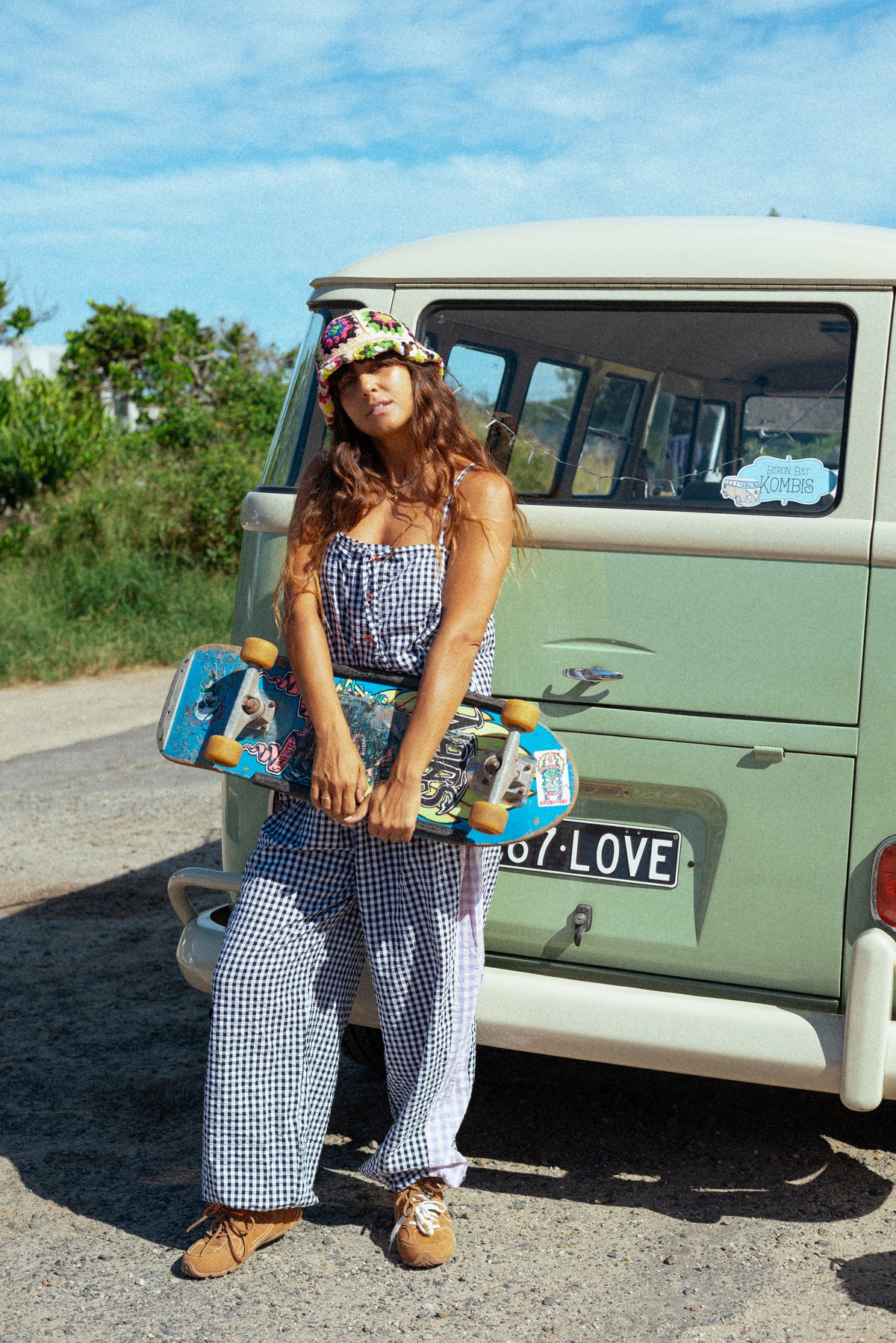 Aura Genie Pants in Black Gingham - Atmosea
