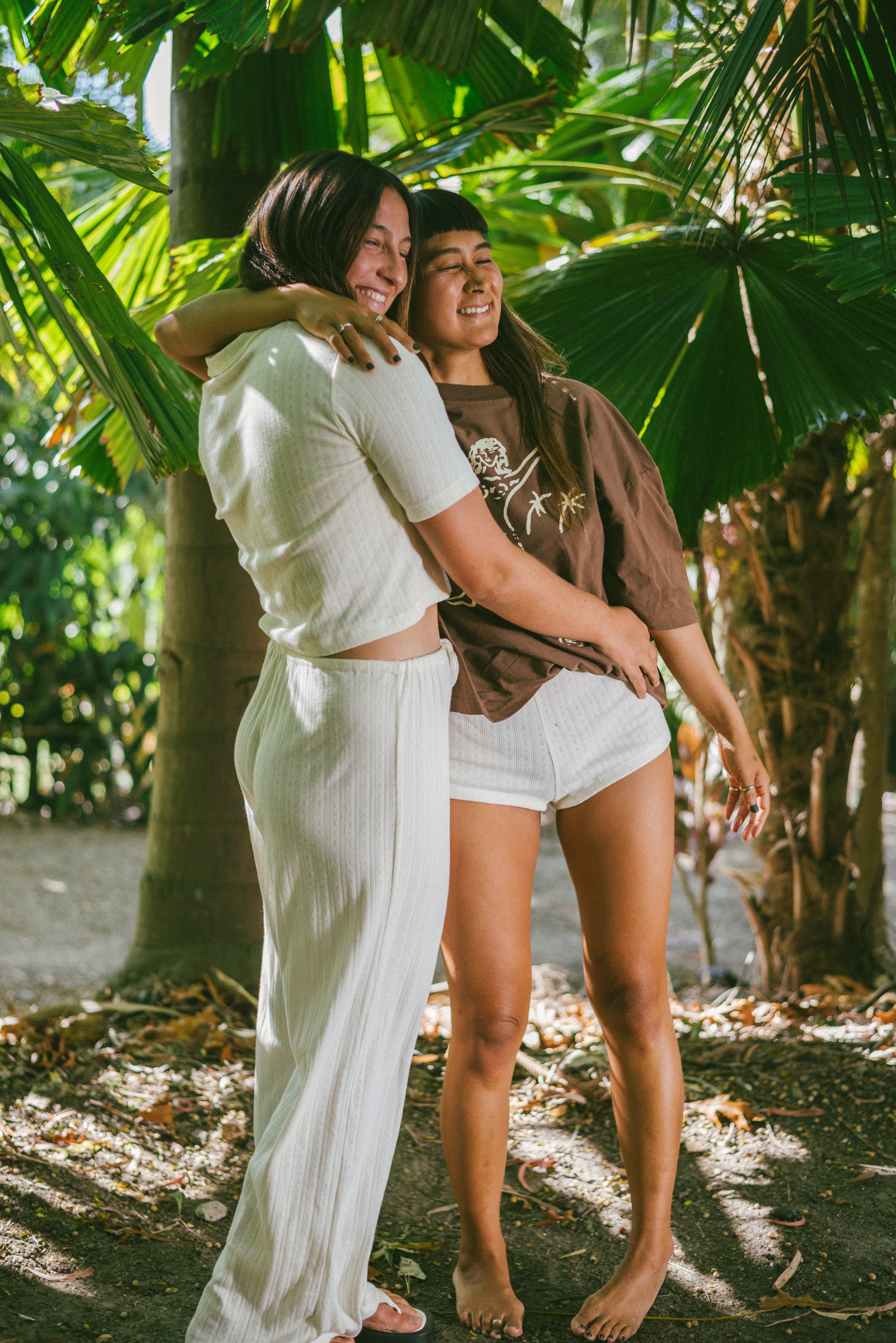 Beach PJ Pant In Cream Pointelle - Atmosea