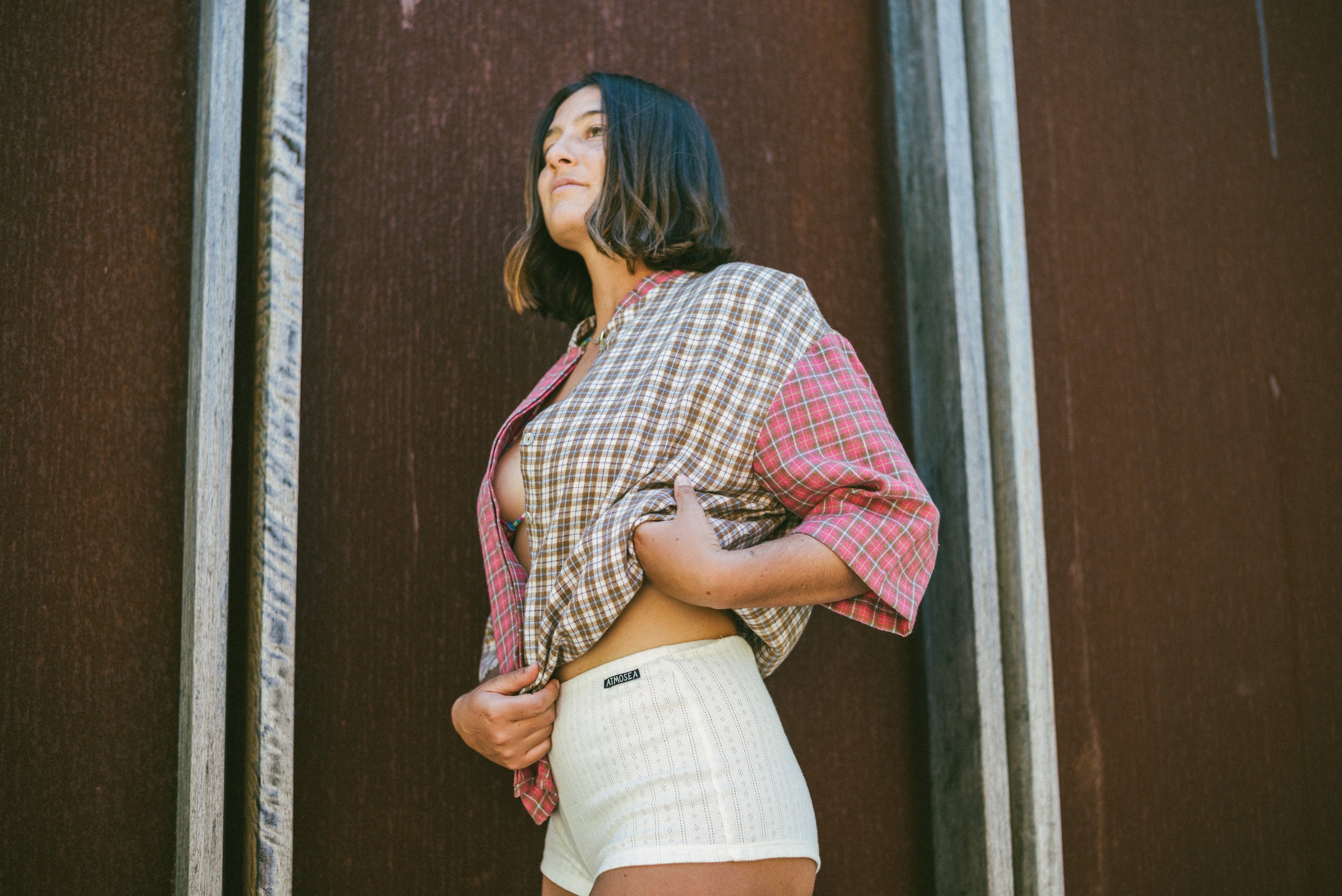 Beach PJ Short in Cream Pointelle - Atmosea