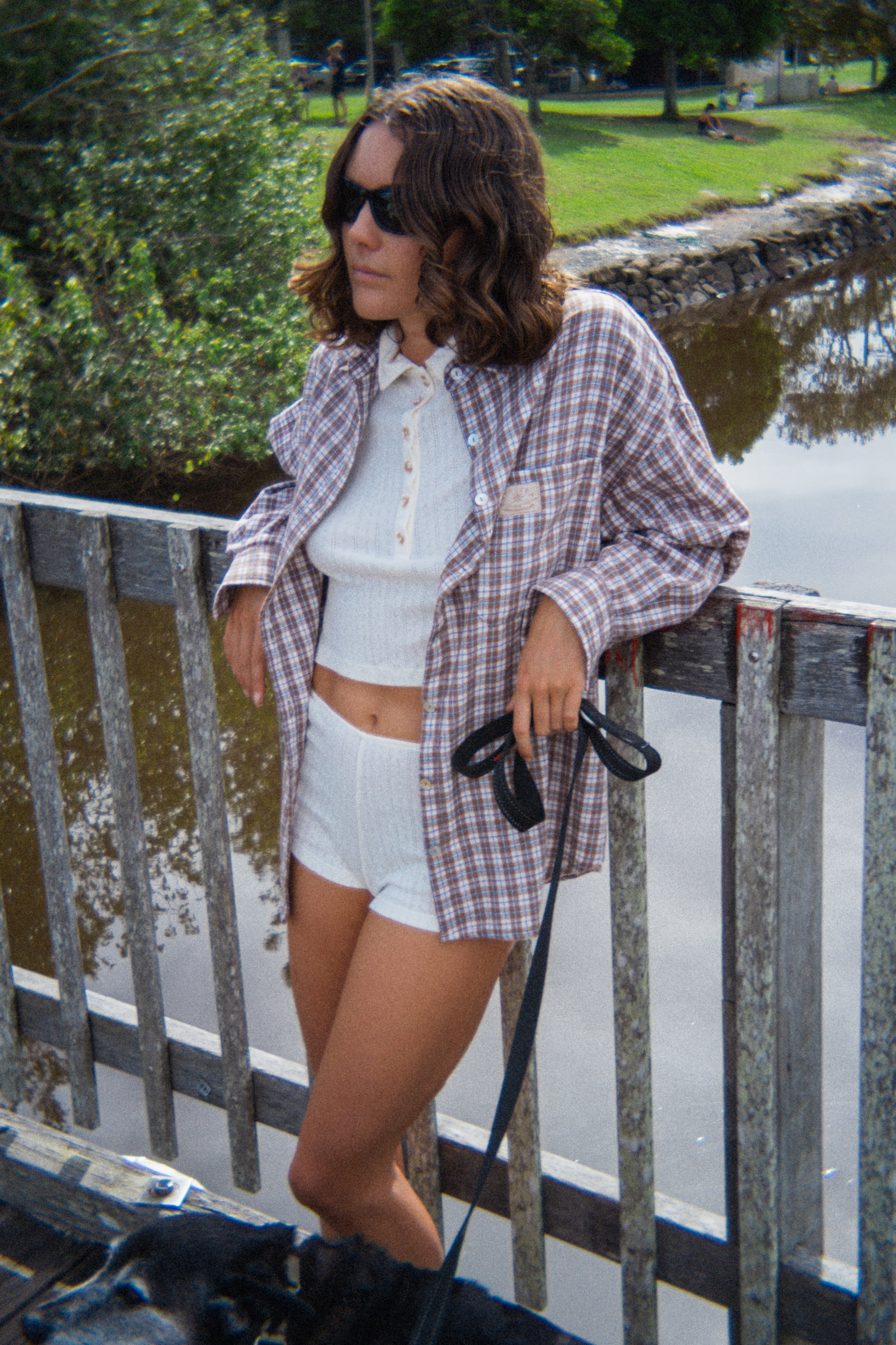 Beach PJ Short in Cream Pointelle - Atmosea