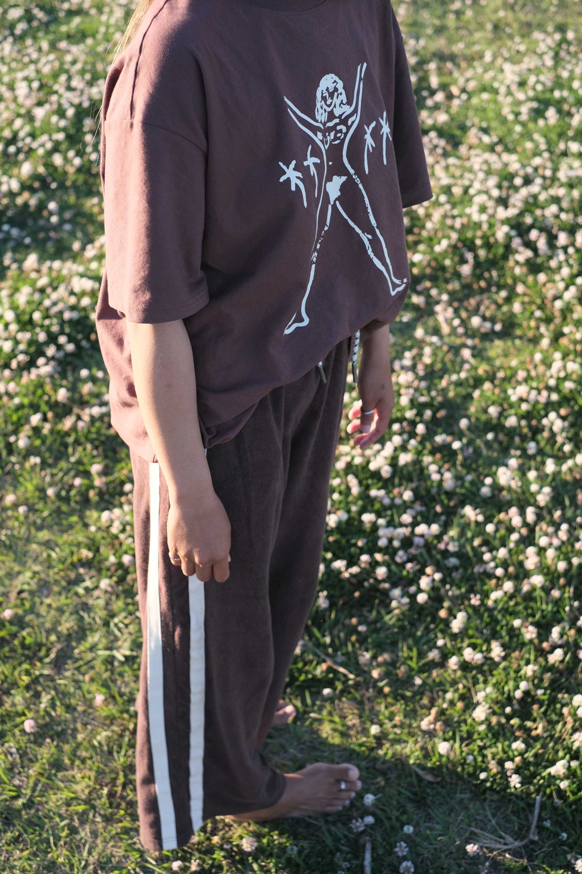 Bush Woman Tee in Brown/Cream - Atmosea