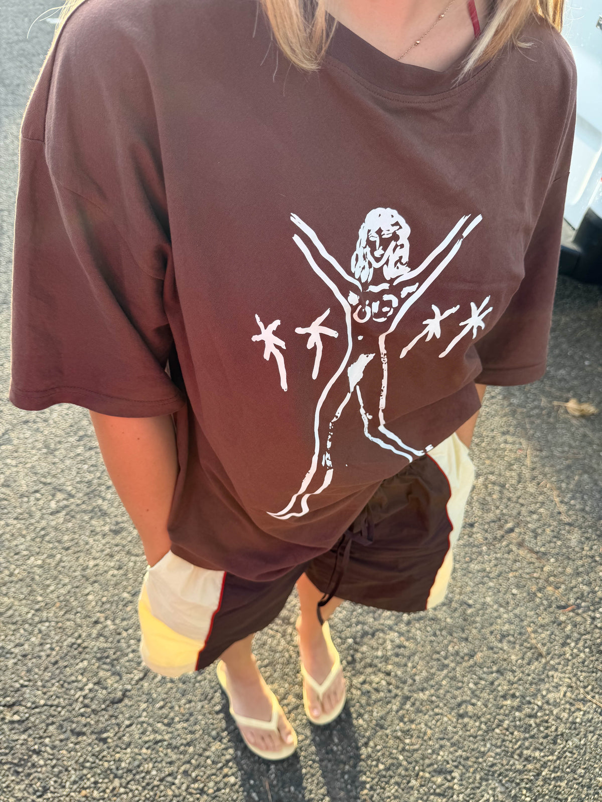 Bush Woman Tee in Brown/Cream - Atmosea