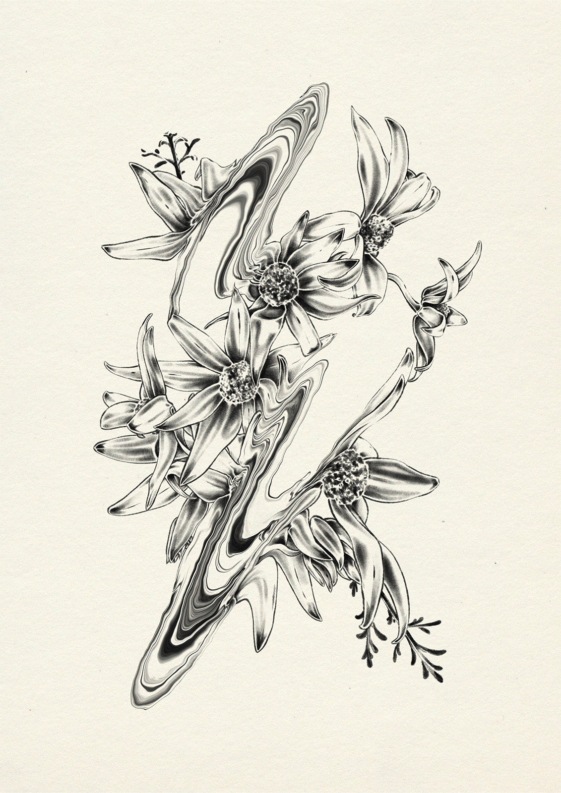 Flannel Saturn - A3 by Yaz Ward - Yaz Ward