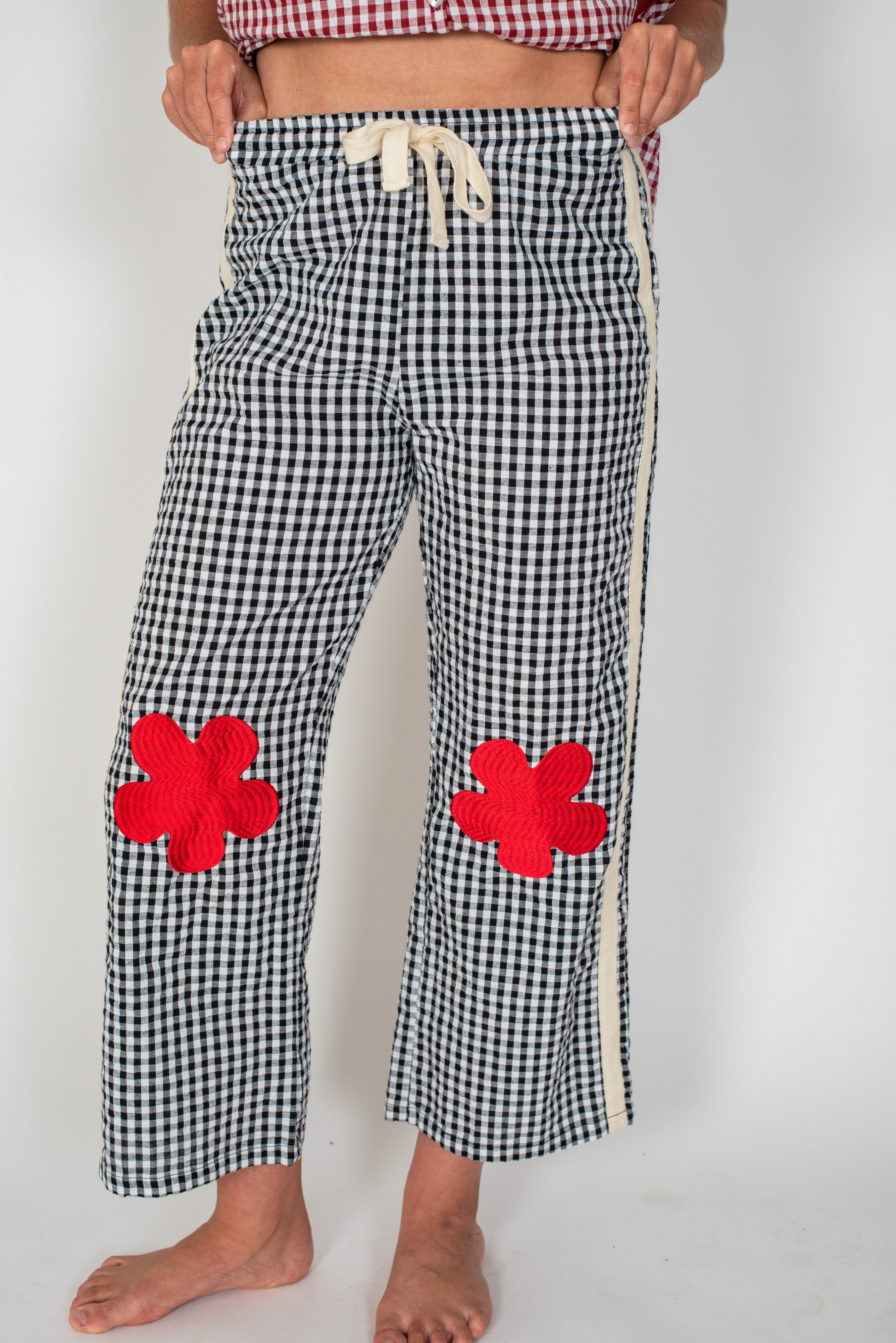 Flare Pant Black Gingham - Atmosea