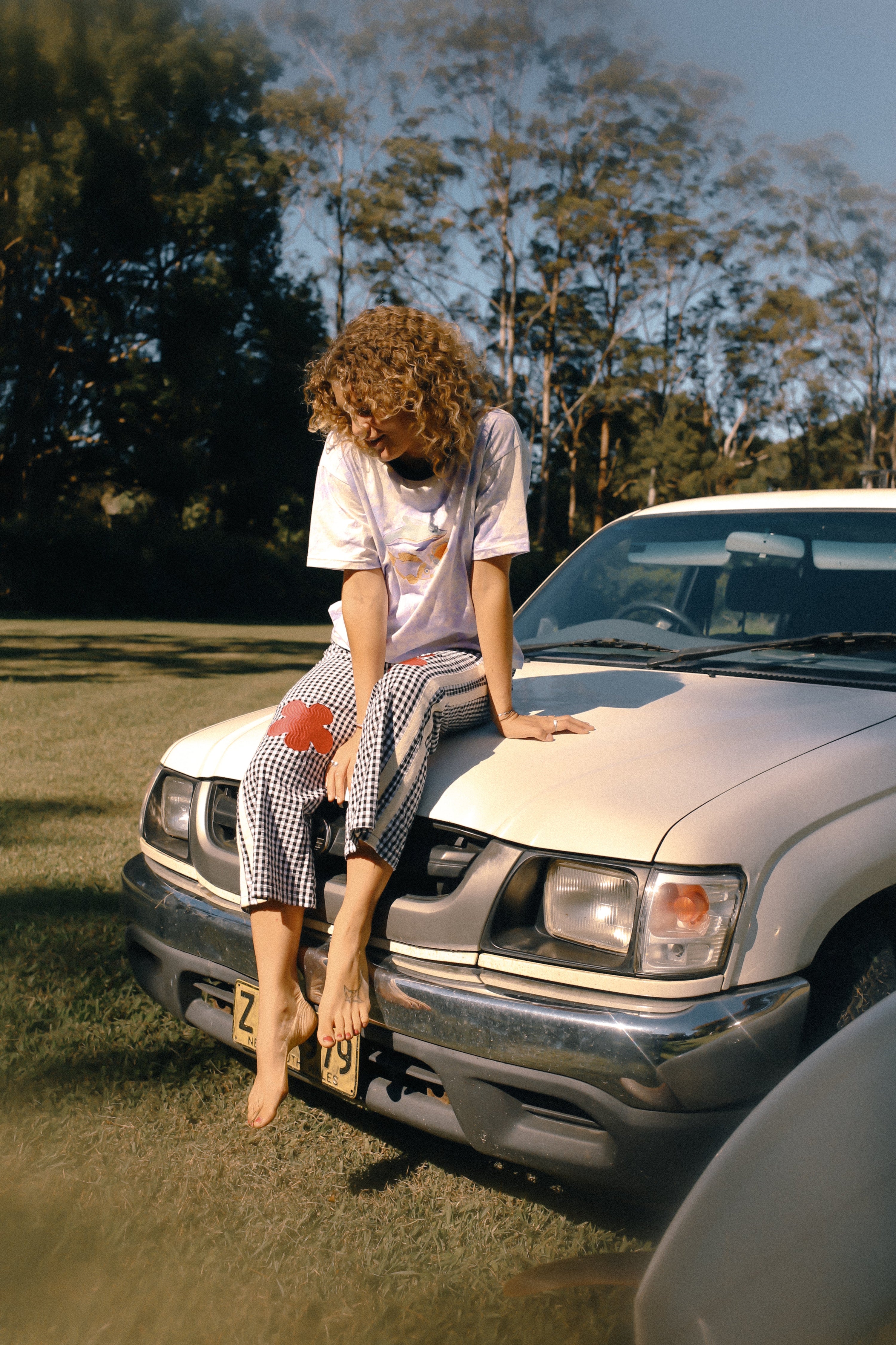 Flare Pant Black Gingham - Atmosea