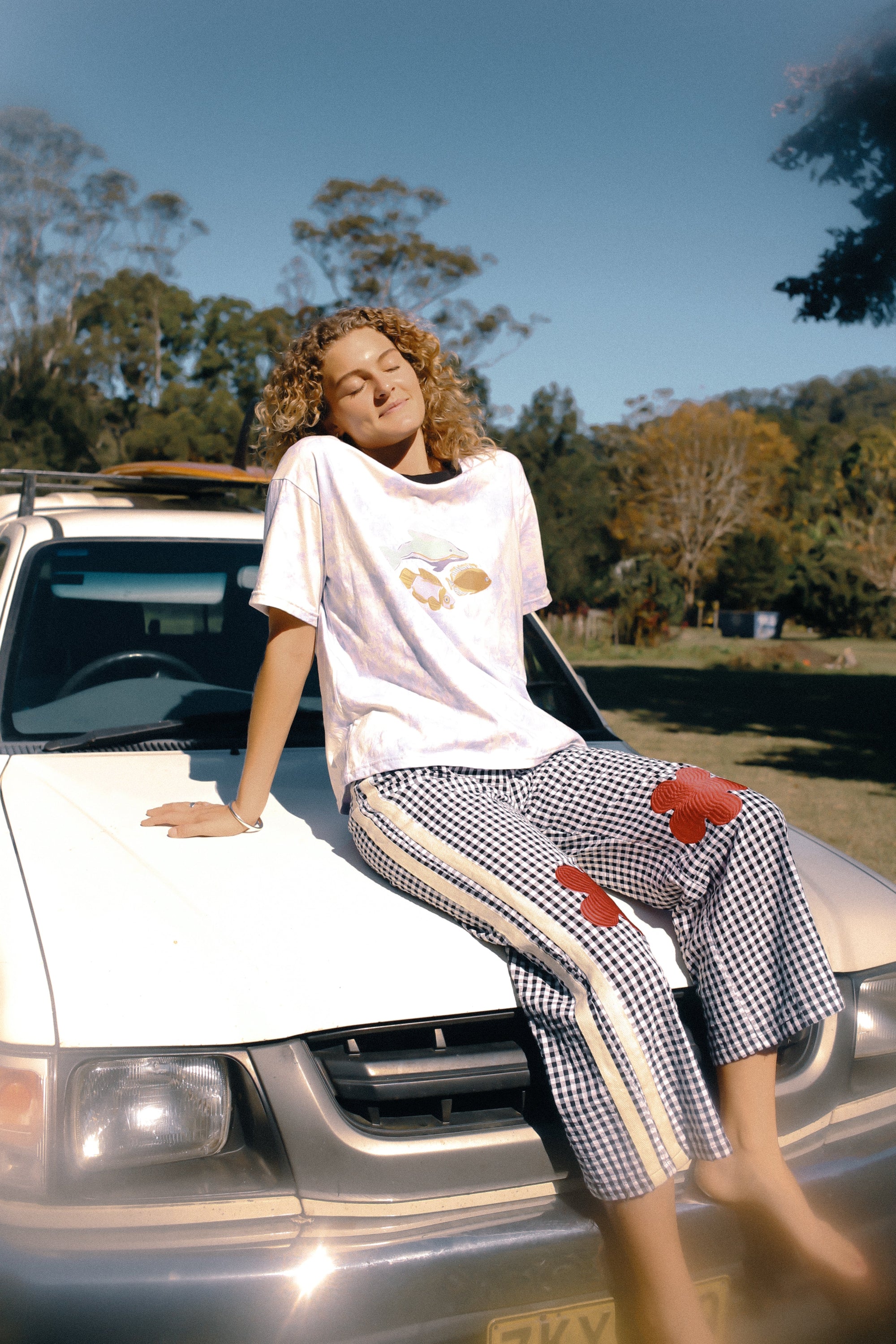 Flare Pant Black Gingham - Atmosea