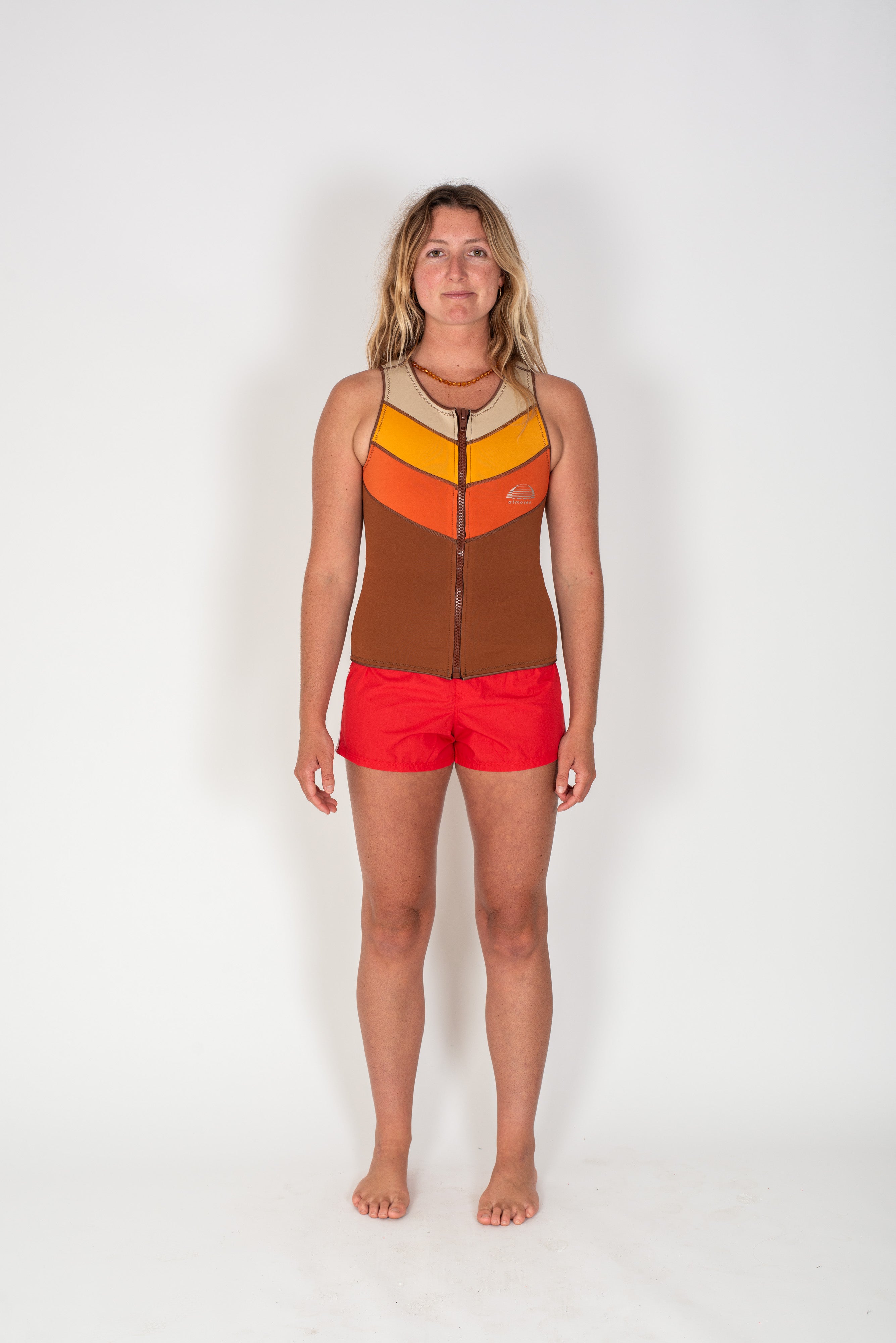 Front Zip Vest in Sunset - Atmosea