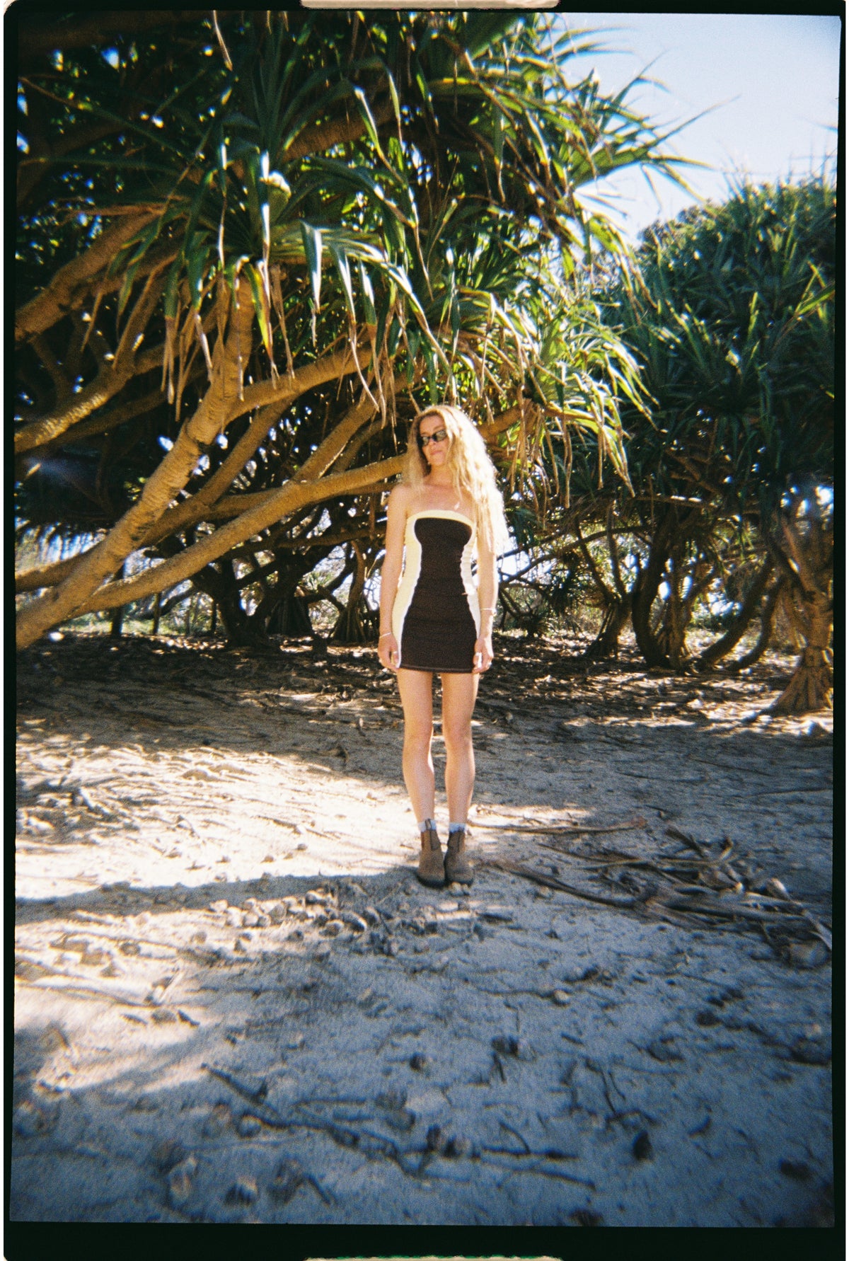 HARPER STRAPLESS BAMBOO MINI DRESS - Atmosea
