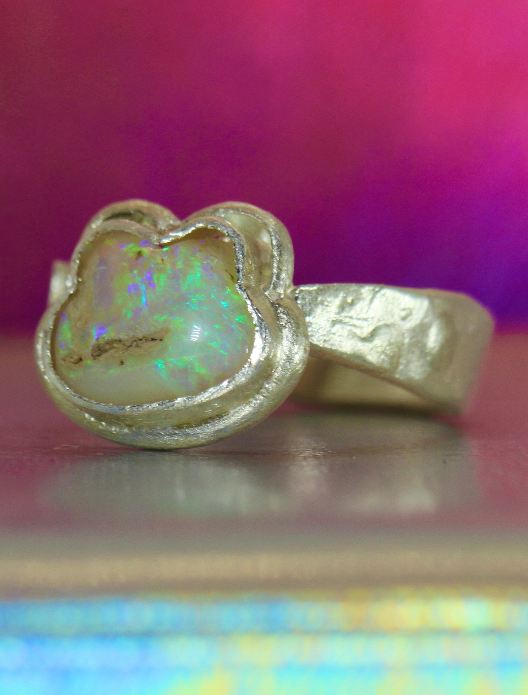Kermit the Green Tree Frog Opal Ring - Ke Li