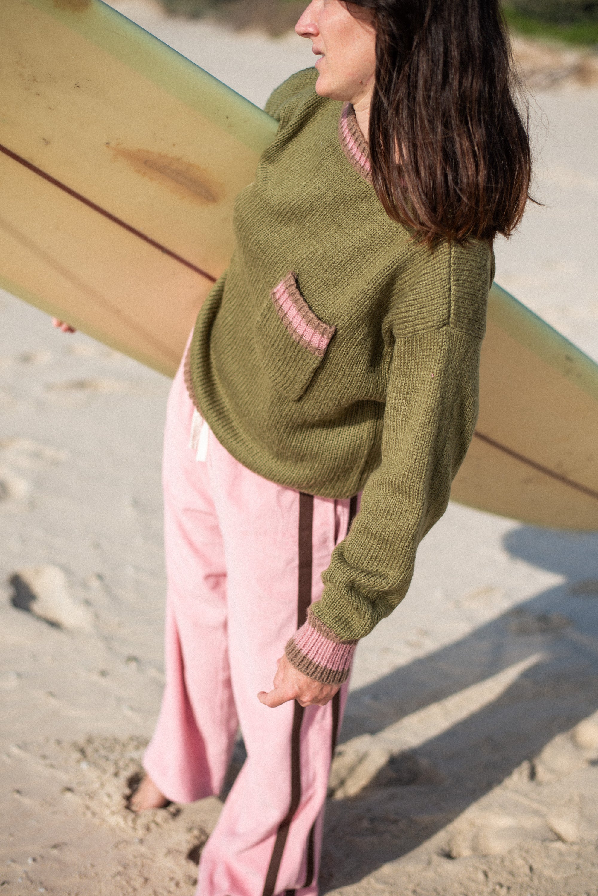 Khaki Knit Jumper - Atmosea