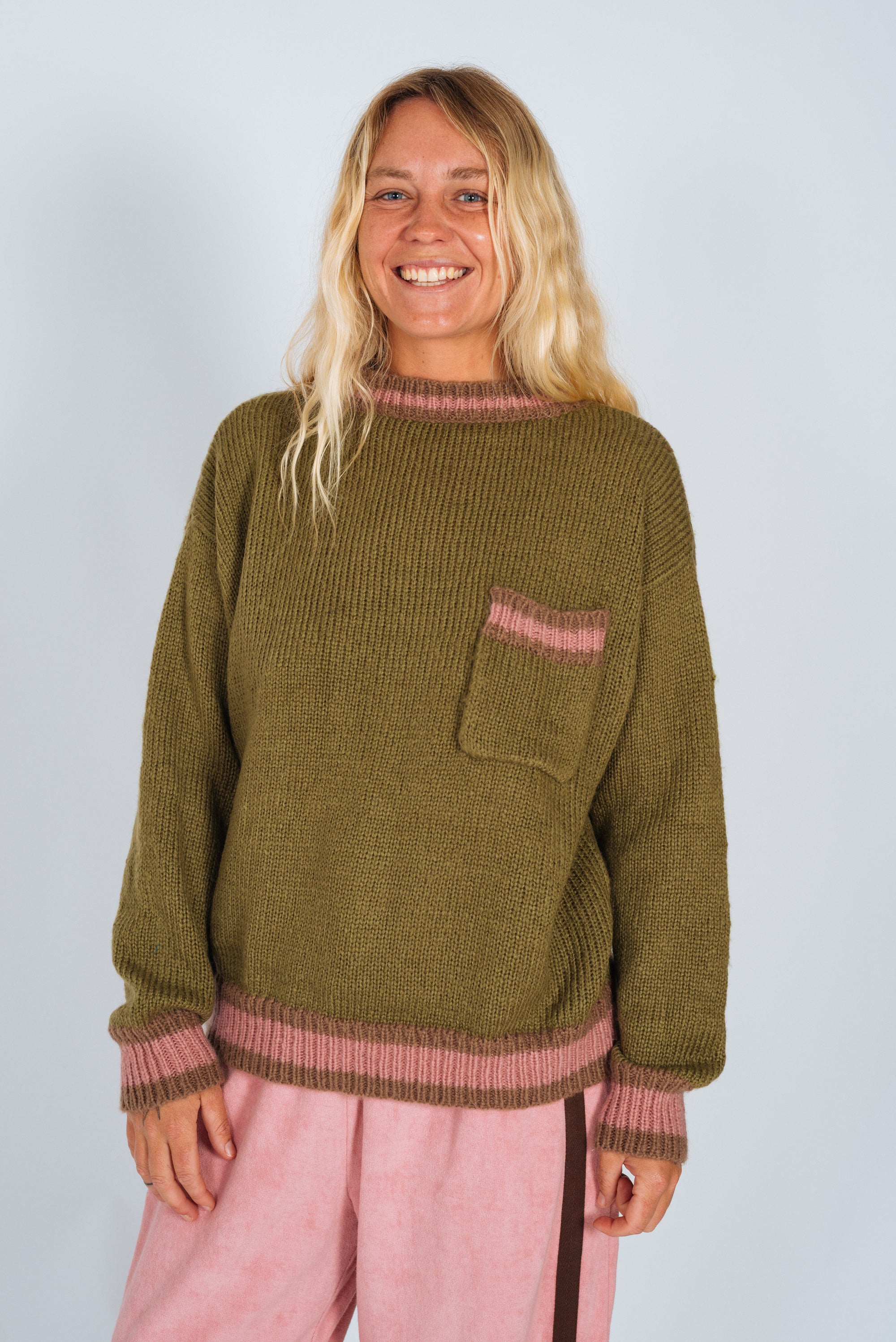 Khaki Knit Jumper - Atmosea