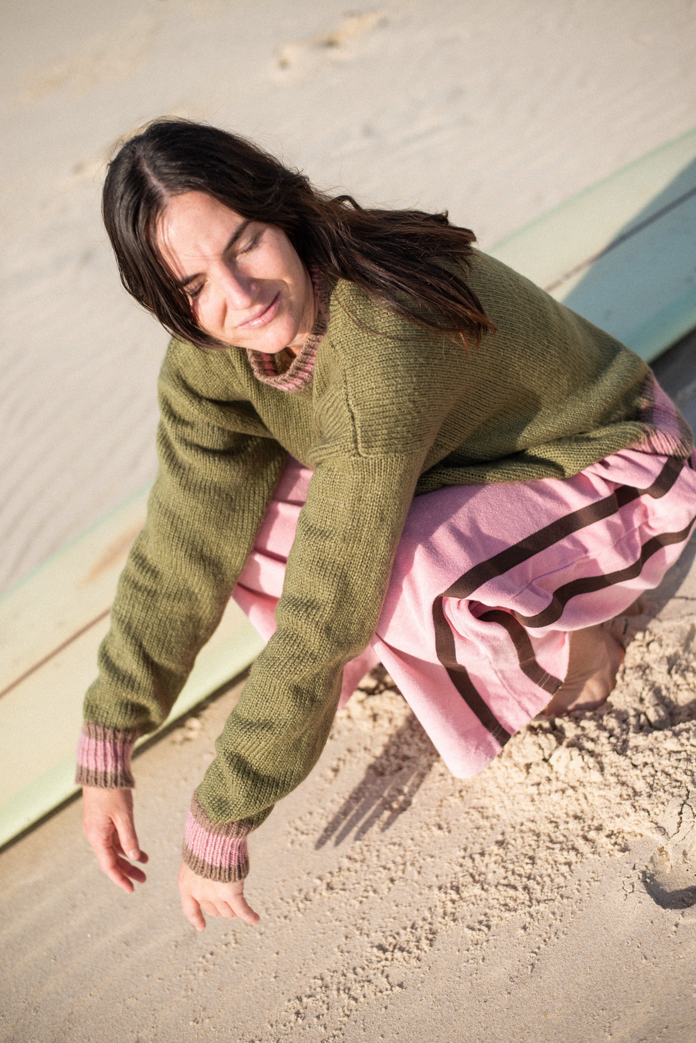 Khaki Knit Jumper - Atmosea