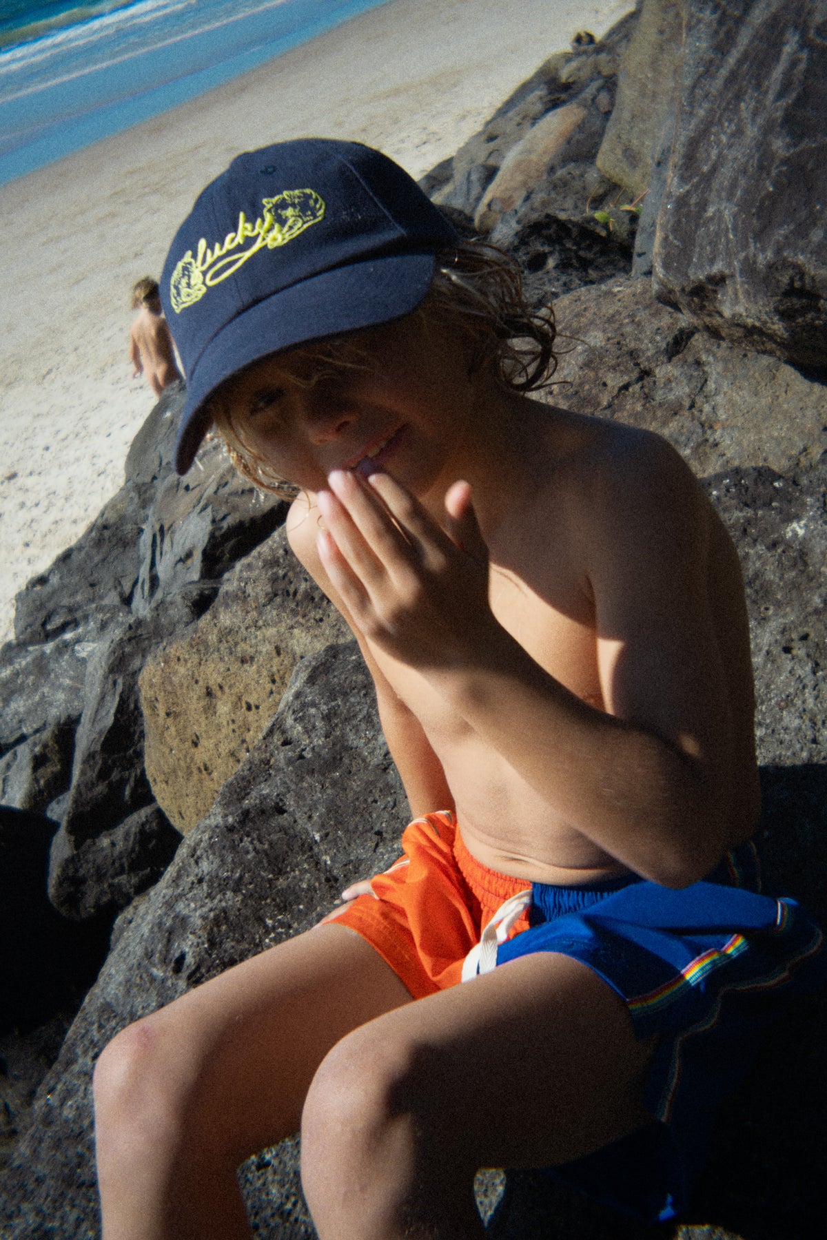 Kids Boardshorts Rainbow Orange - Atmosea