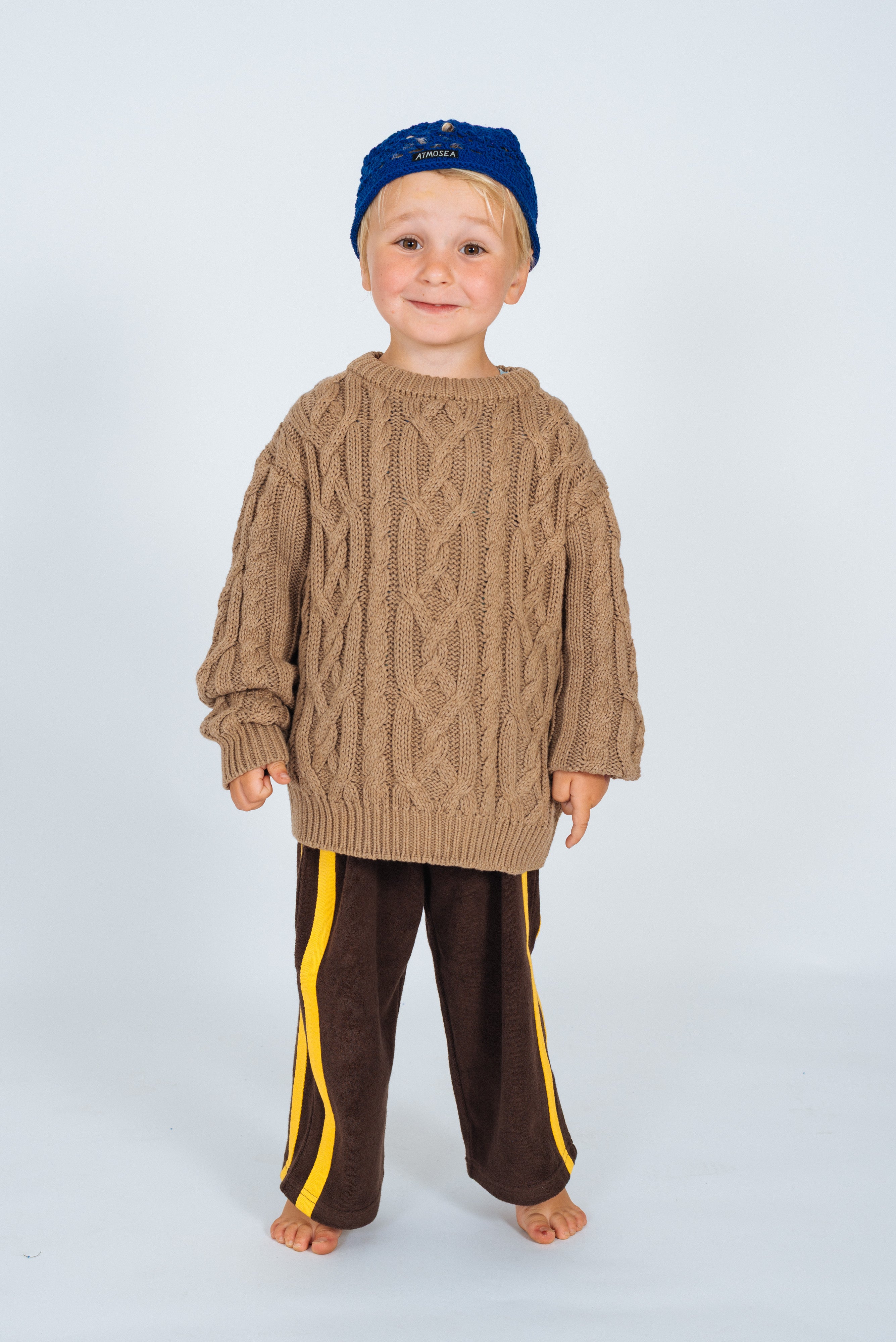 Kids Cable Knit in Mocha - Atmosea