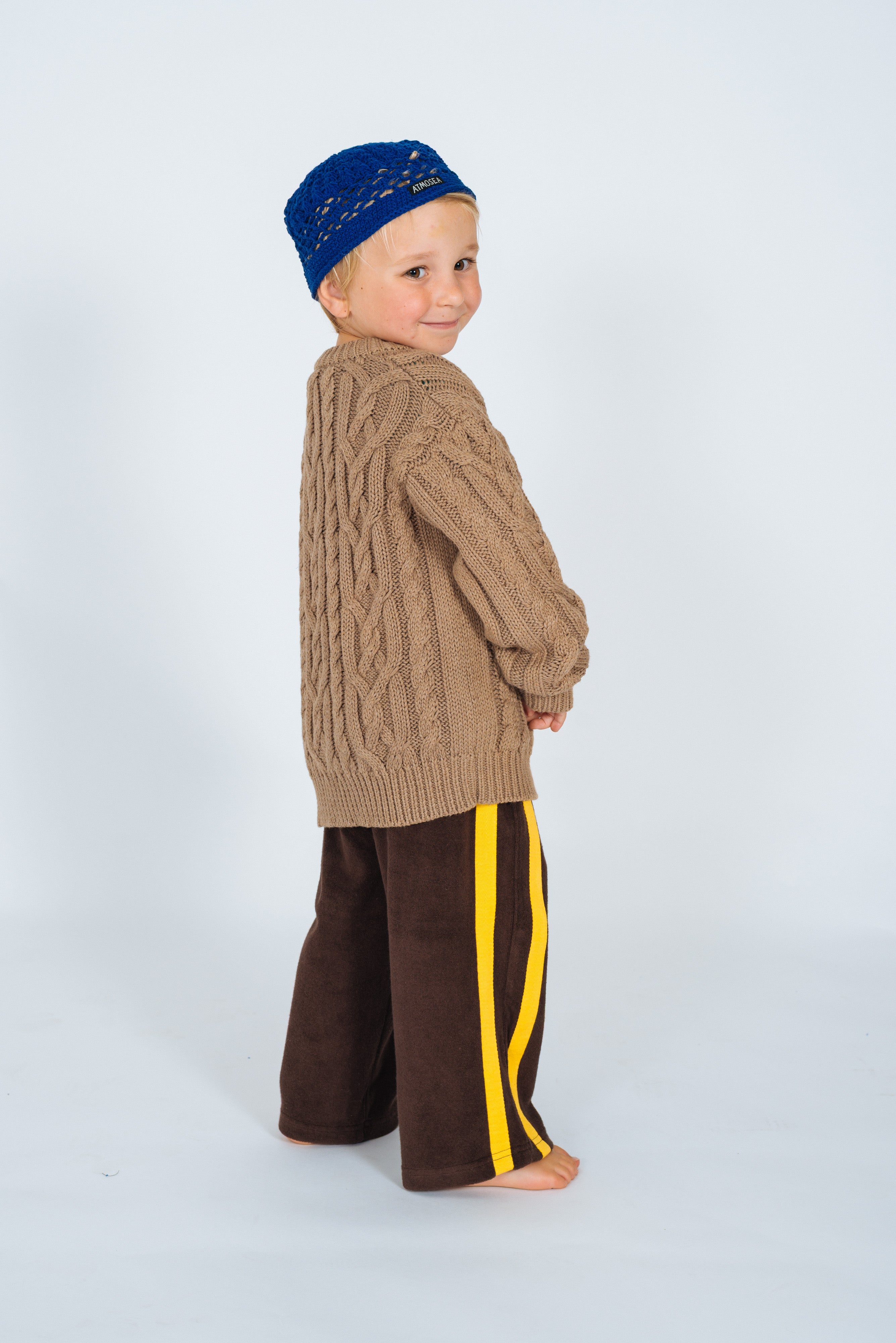 Kids Cable Knit in Mocha - Atmosea