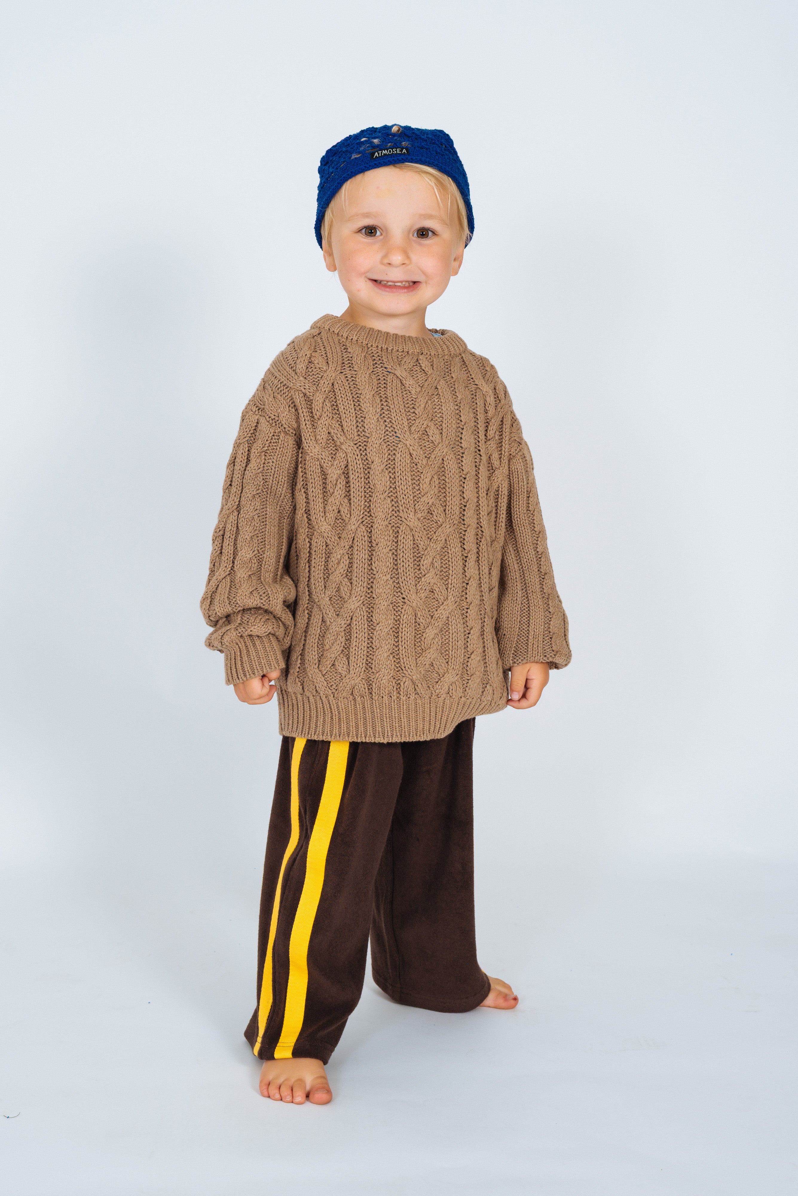 Kids Cable Knit in Mocha - Atmosea