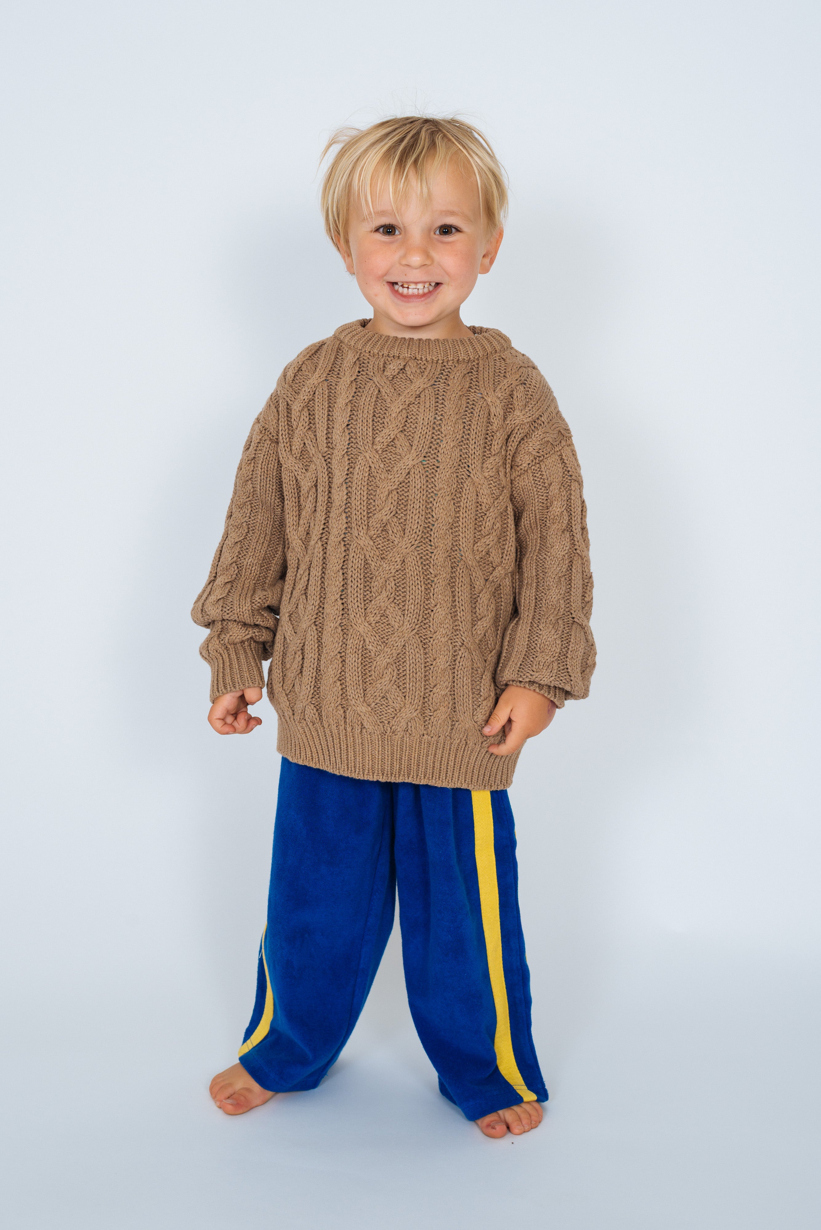 Kids Cable Knit in Mocha - Atmosea