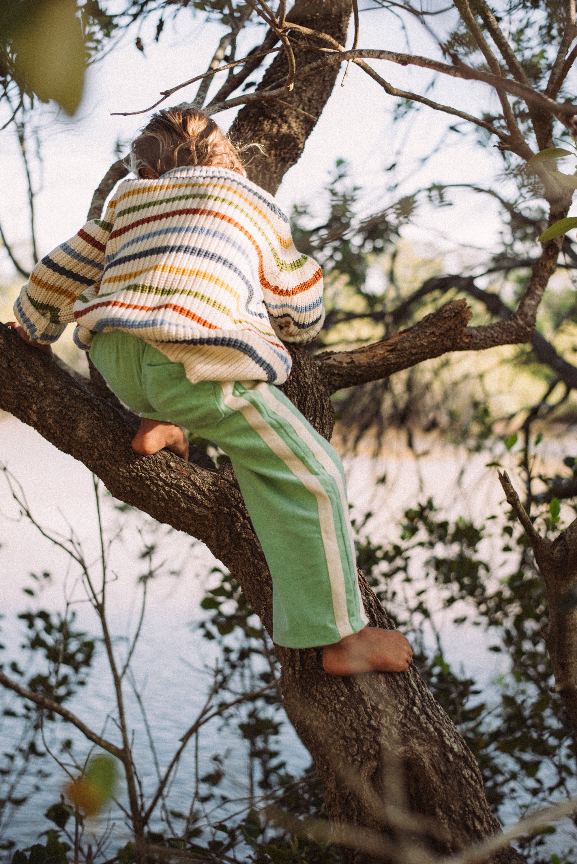 Kids Knit in Rainbow Stripe - Atmosea